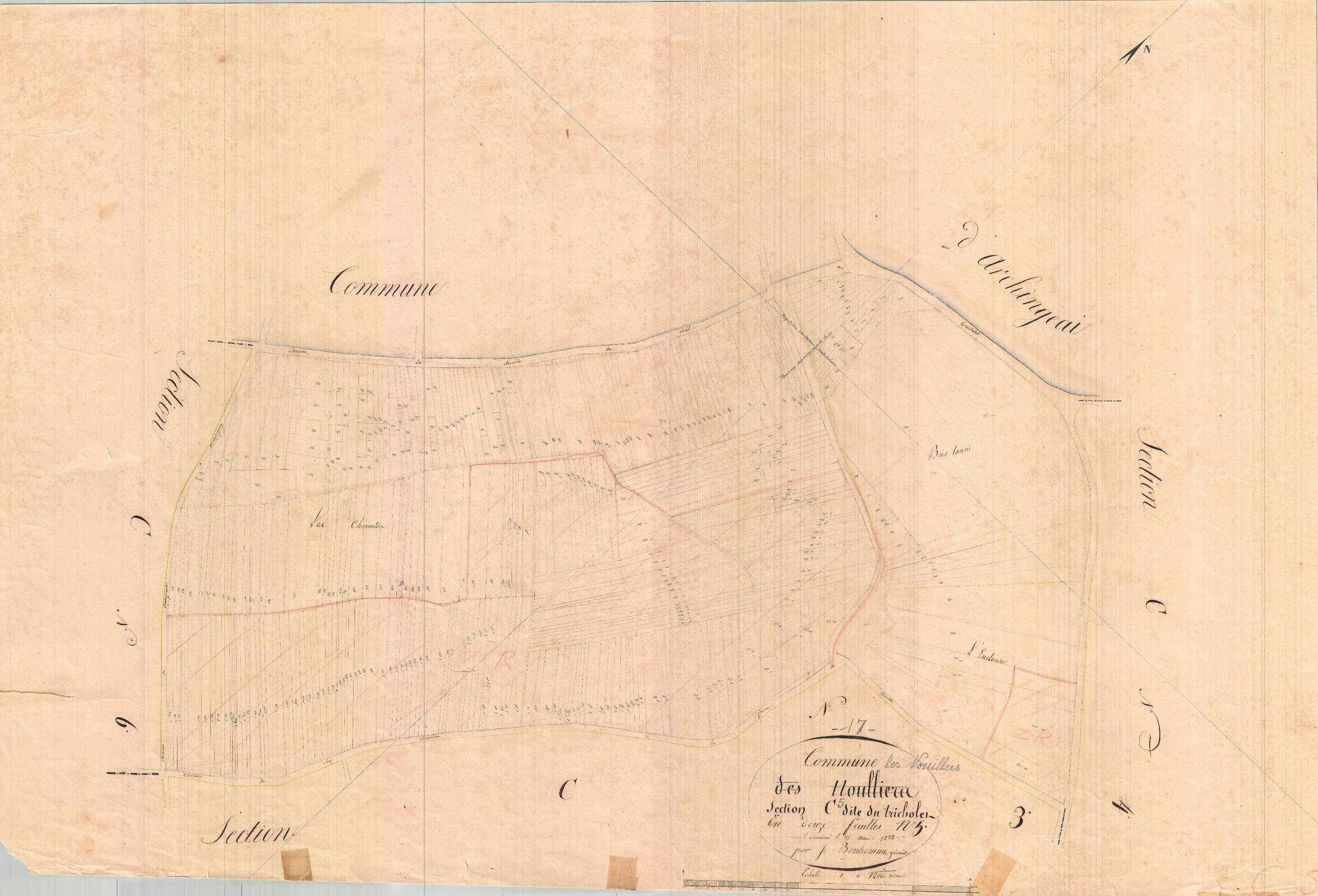 Nouillers - Section C6 dite de Tucholet. [document original pâle]