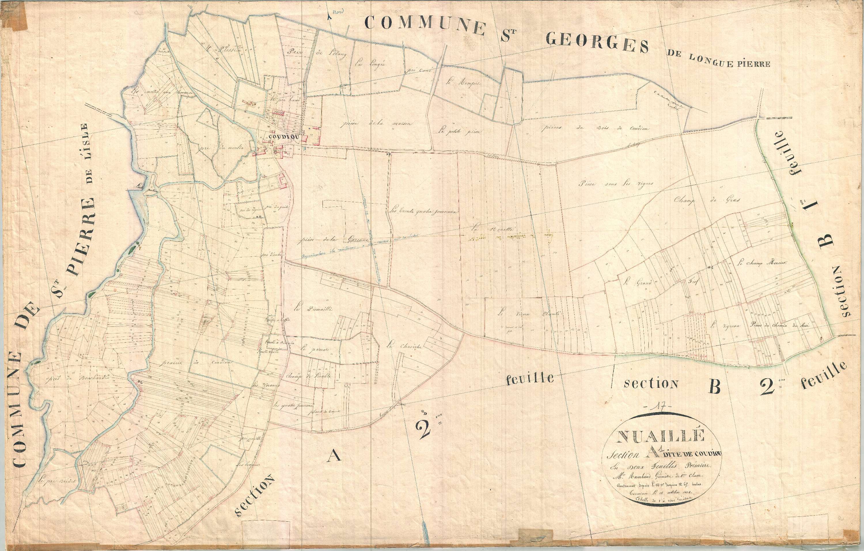 Nuaillé-sur-Boutonne - Section A1 dite de Coudiou.