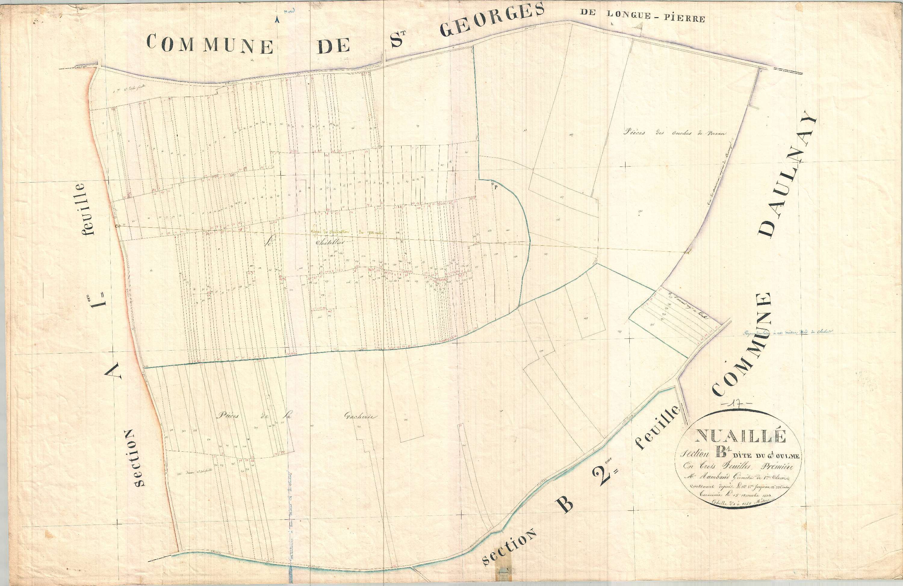 Nuaillé-sur-Boutonne - Section B1 dite du Grand Oulme.