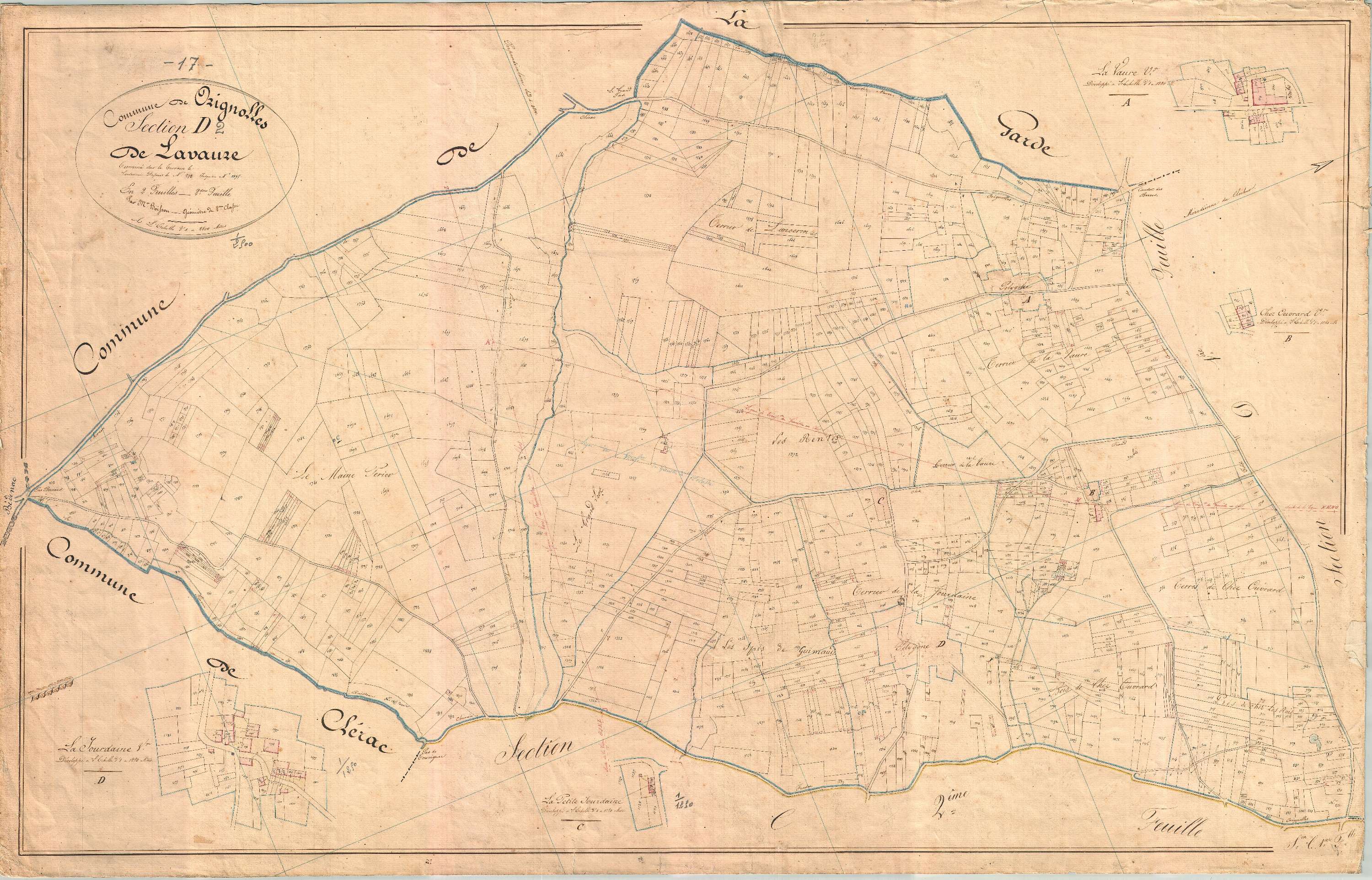 Orignolles - Section D2 dite de Lavauze.