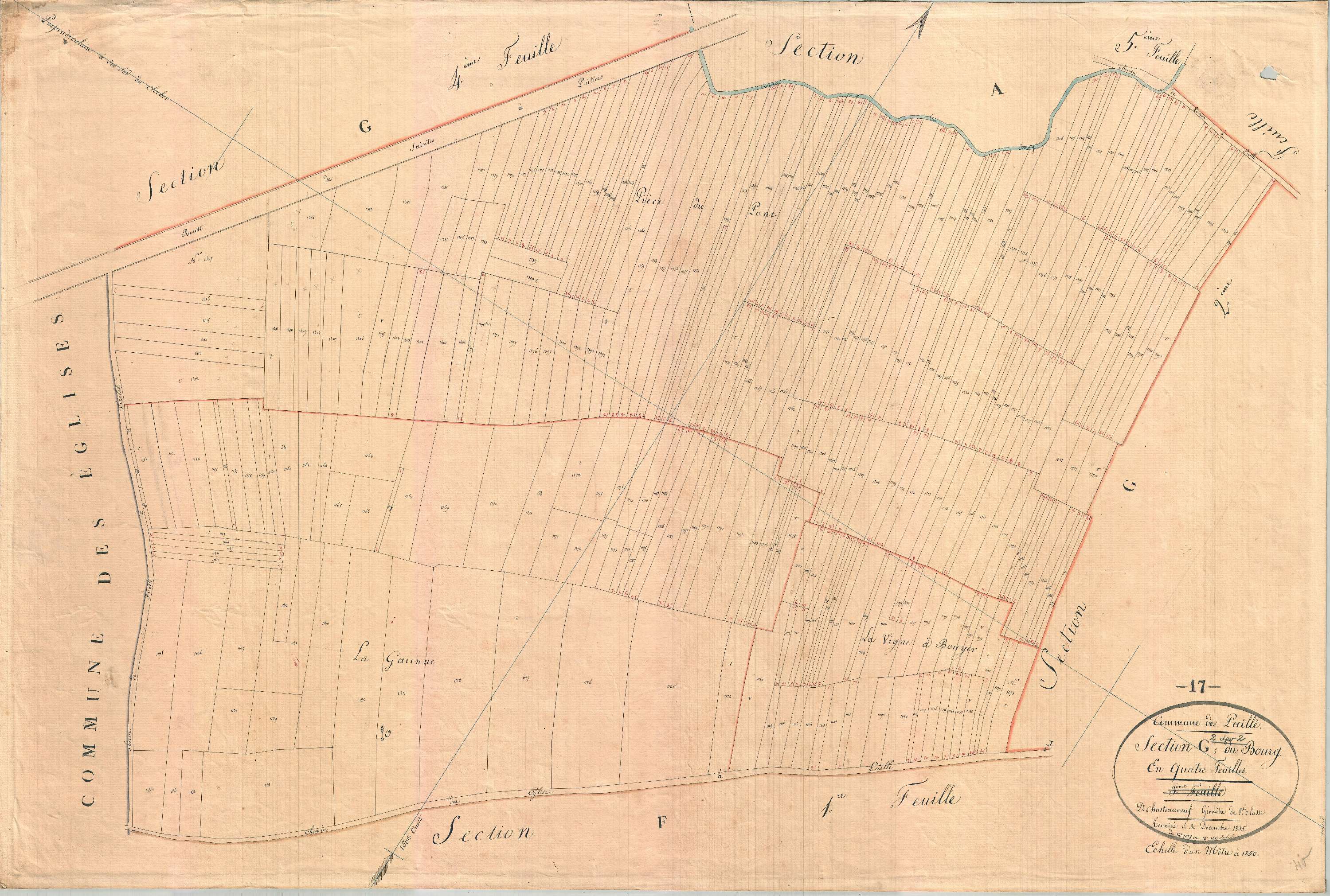 Paillé - Section G2 développement 2 dite du Bourg.
