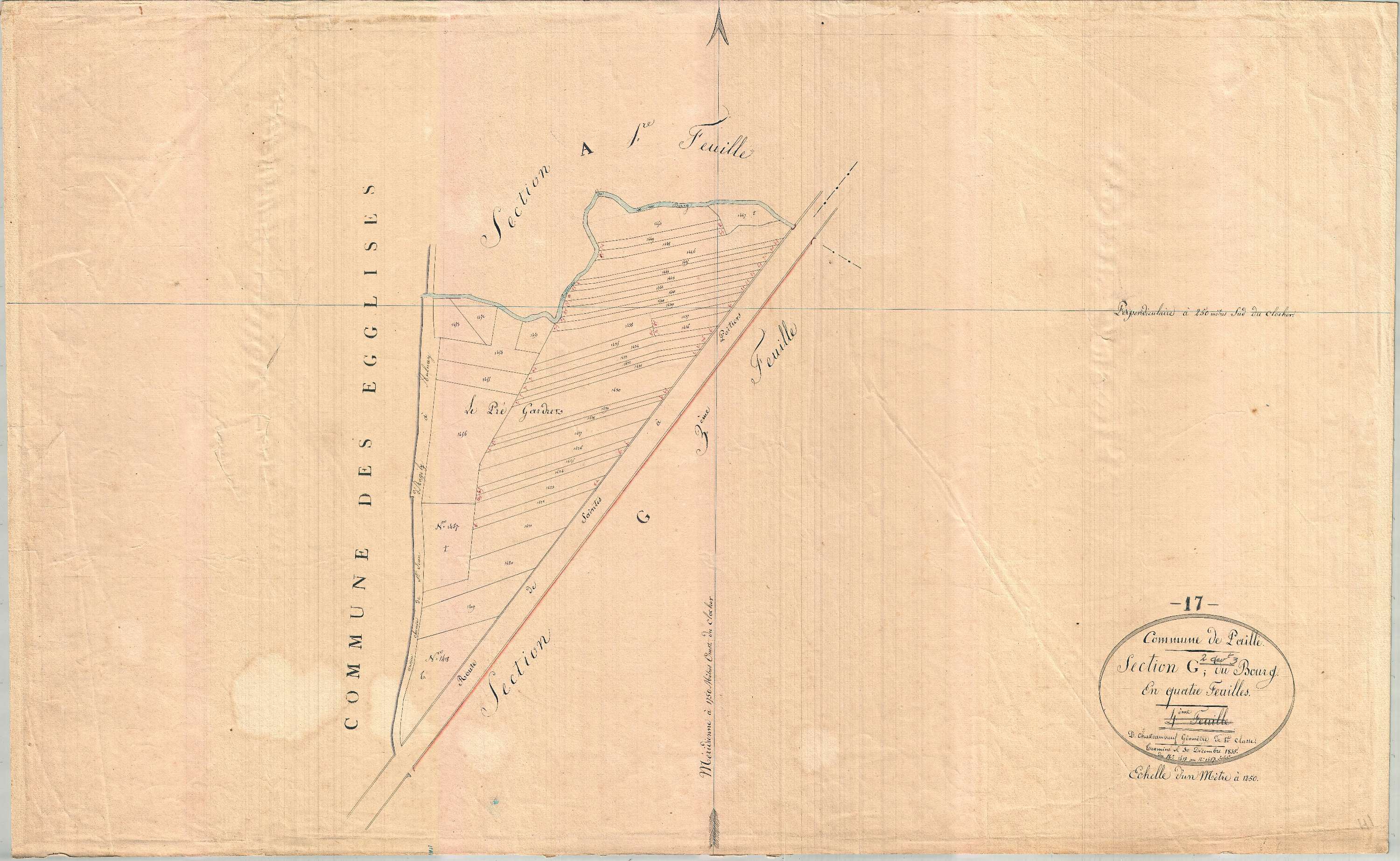 Paillé - Section G2 développement 3 dite du Bourg.