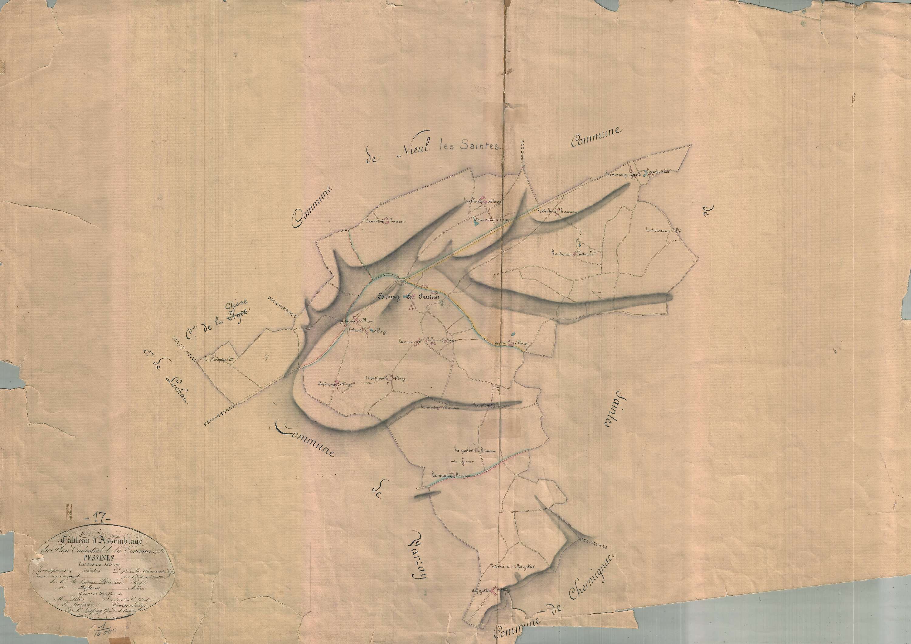 Pessines - Tableau d'assemblage. [document en très mauvais état]