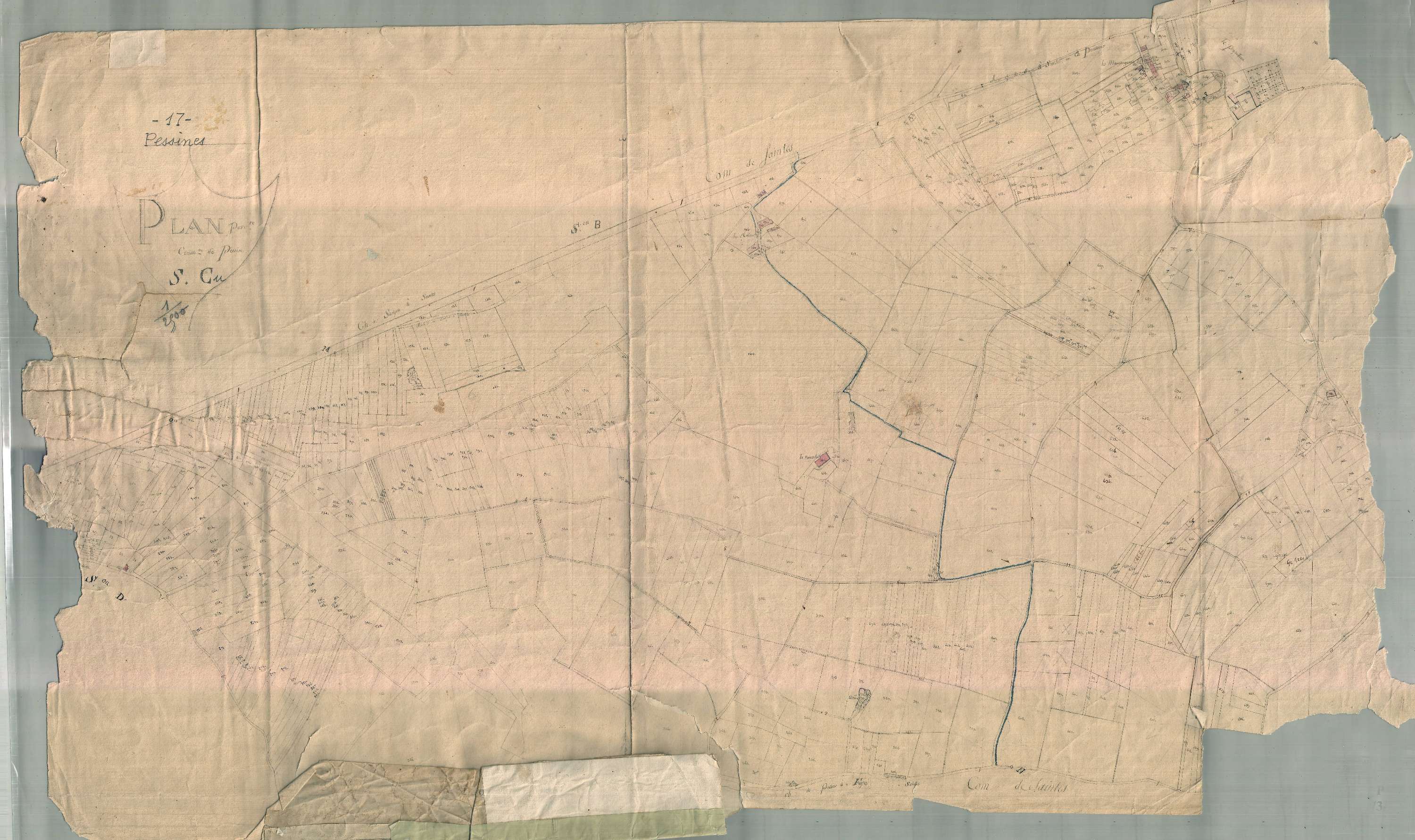 Pessines - Section Cu. (sans nom). [document en mauvais état]