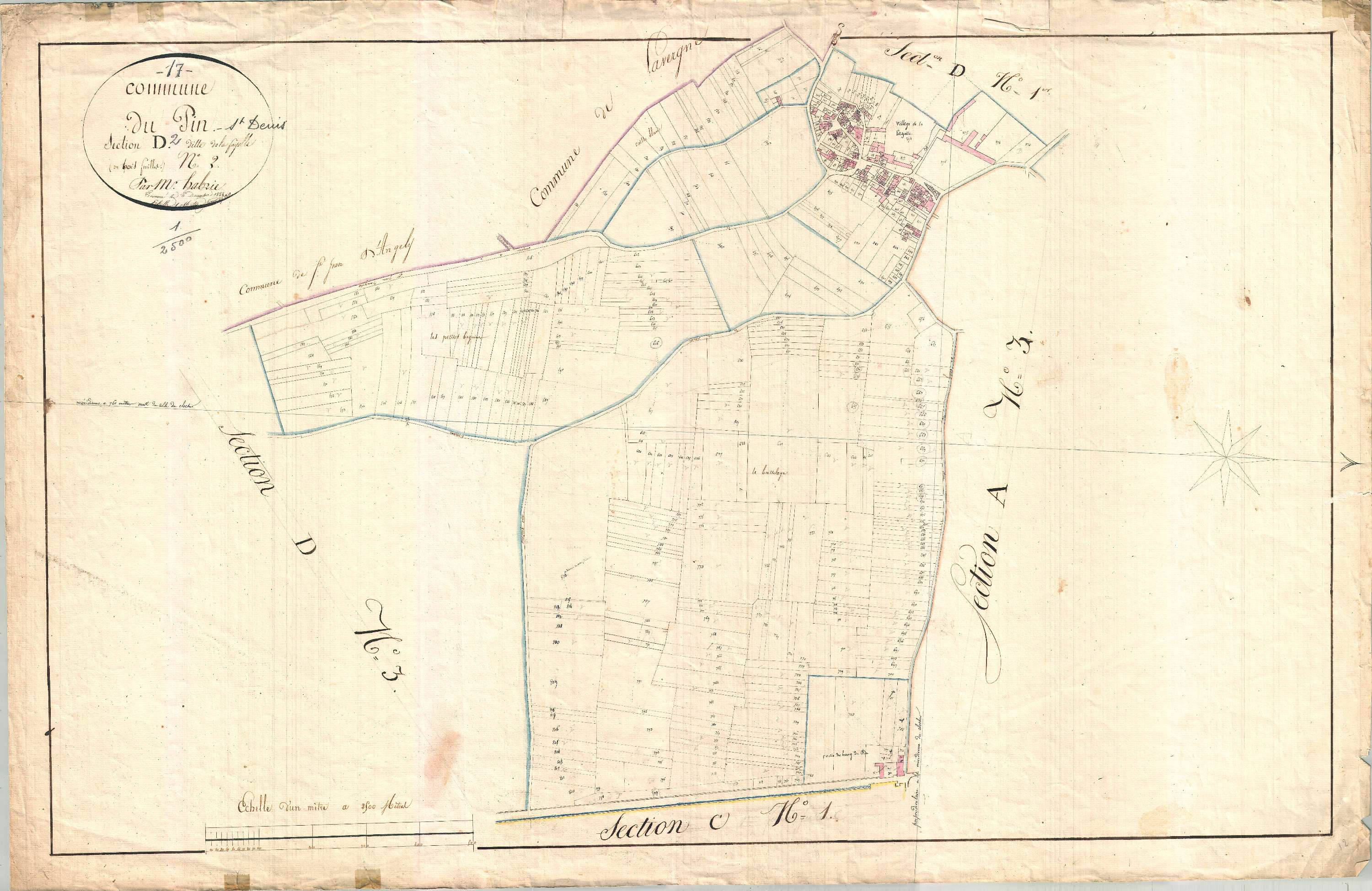 Saint-Denis-du-Pin - Section D2 dite de la Fayolle.