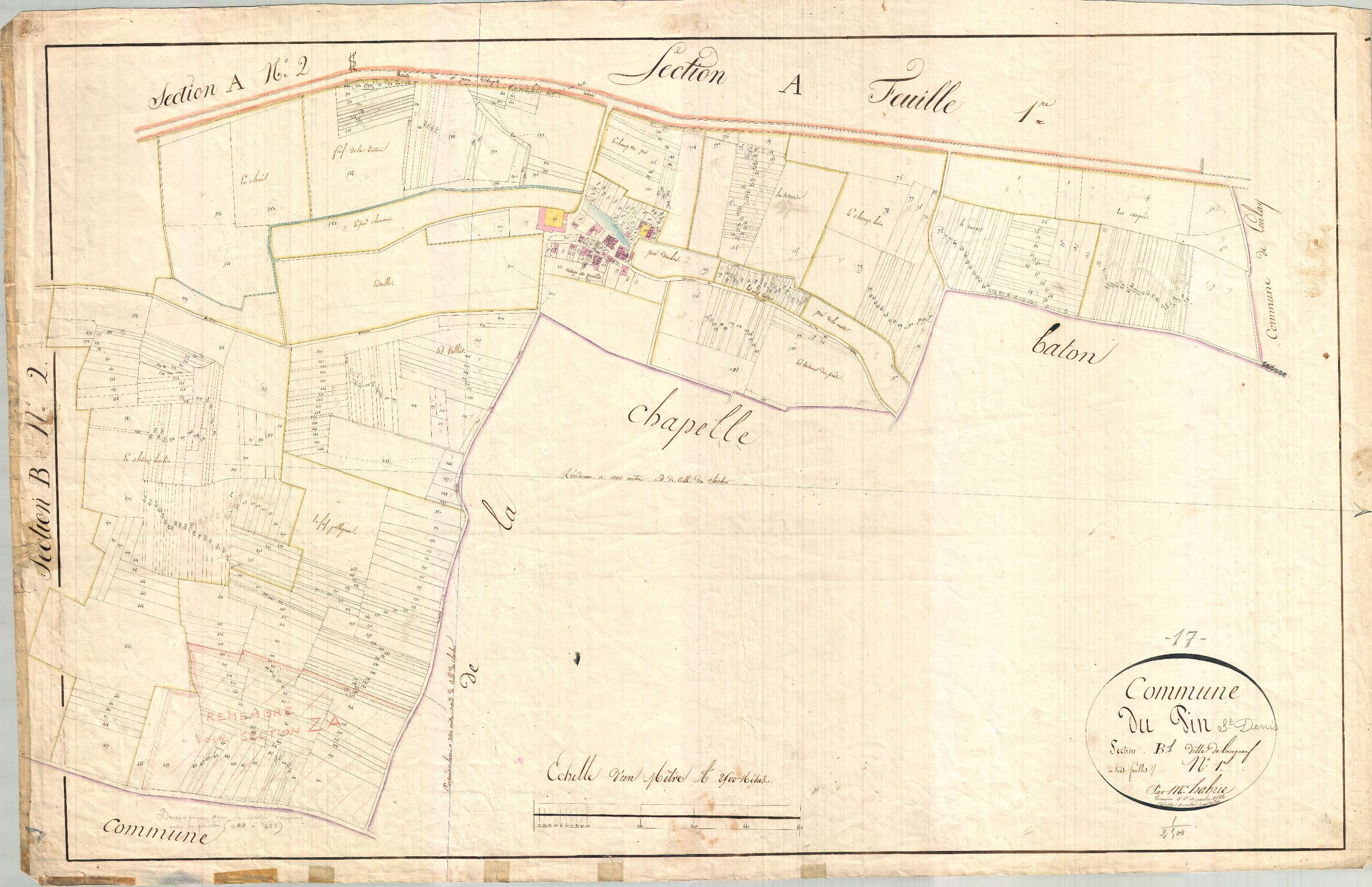 Saint-Denis-du-Pin - Section B1 dite de Bourgneuf.
