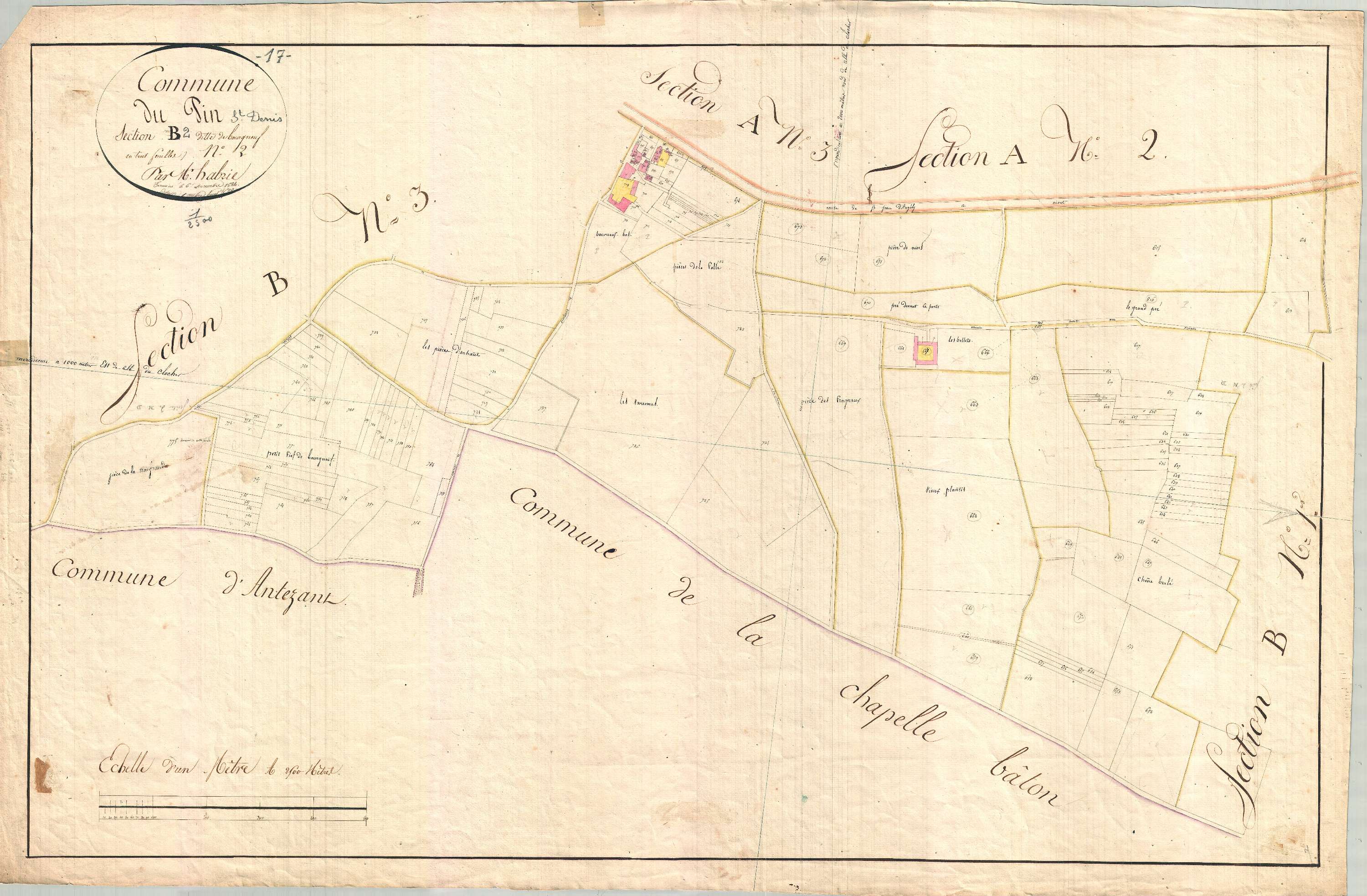 Saint-Denis-du-Pin - Section B2 dite de Bourgneuf.