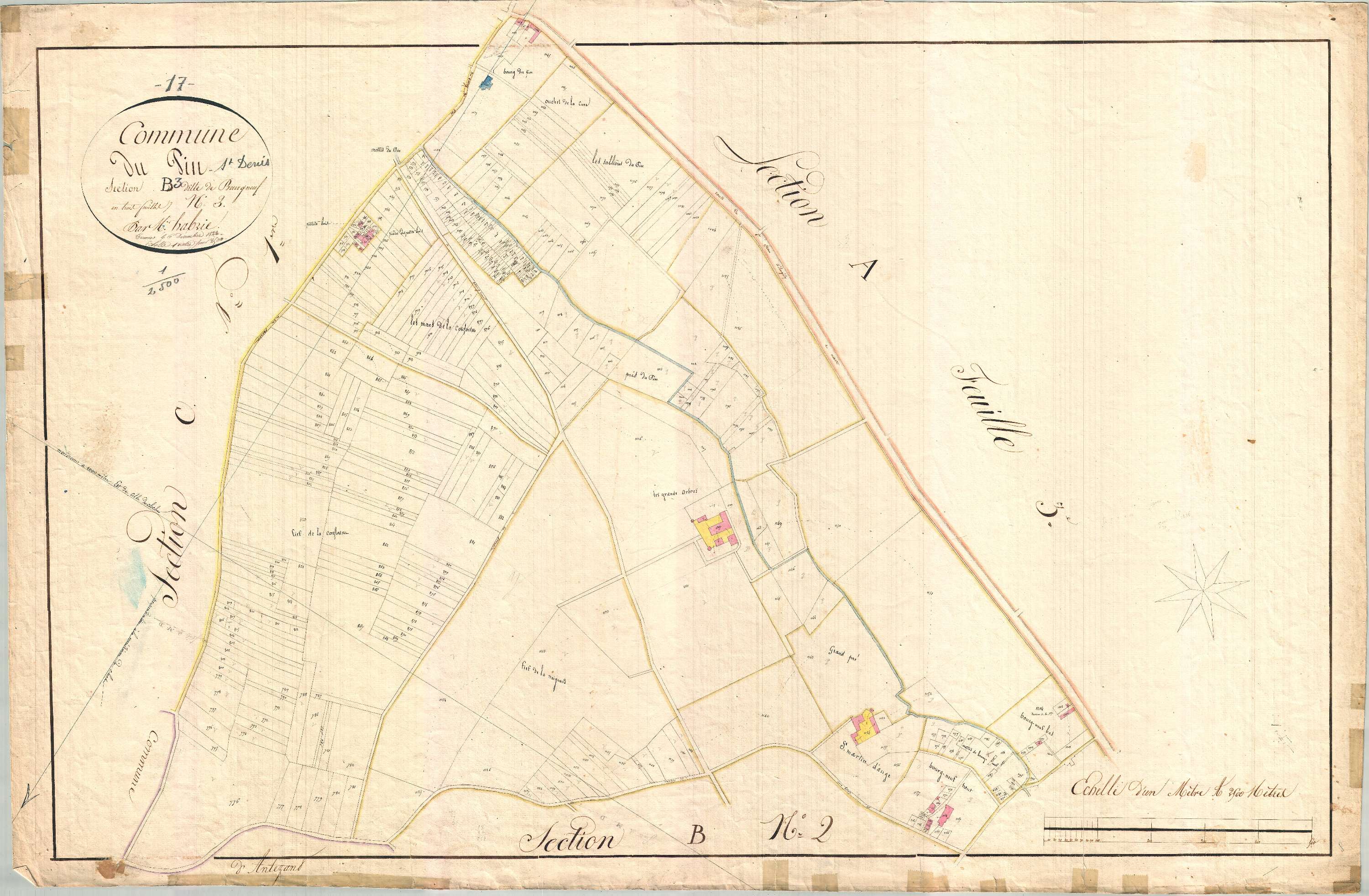 Saint-Denis-du-Pin - Section B3 dite de Bourgneuf.