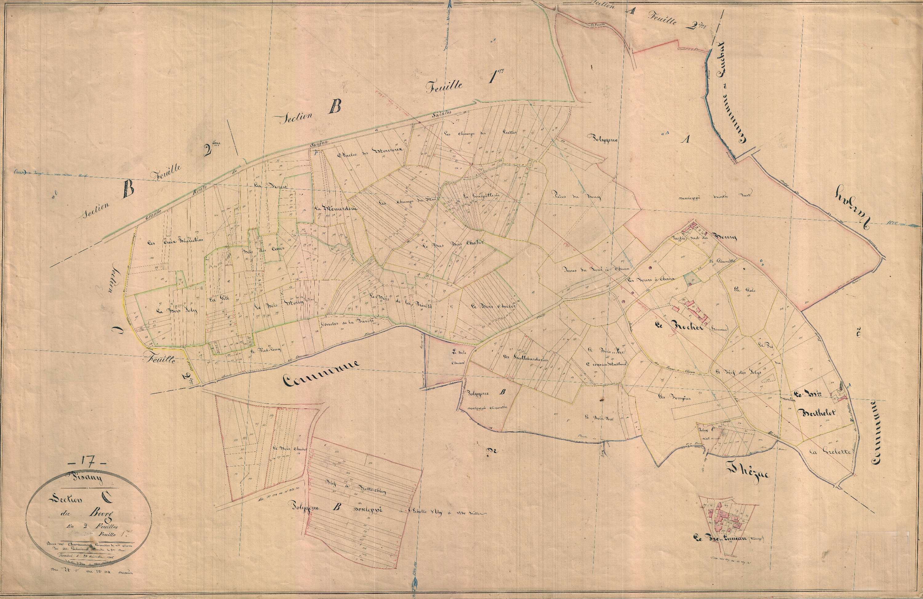 Pisany - Section C1 dite du Bourg.