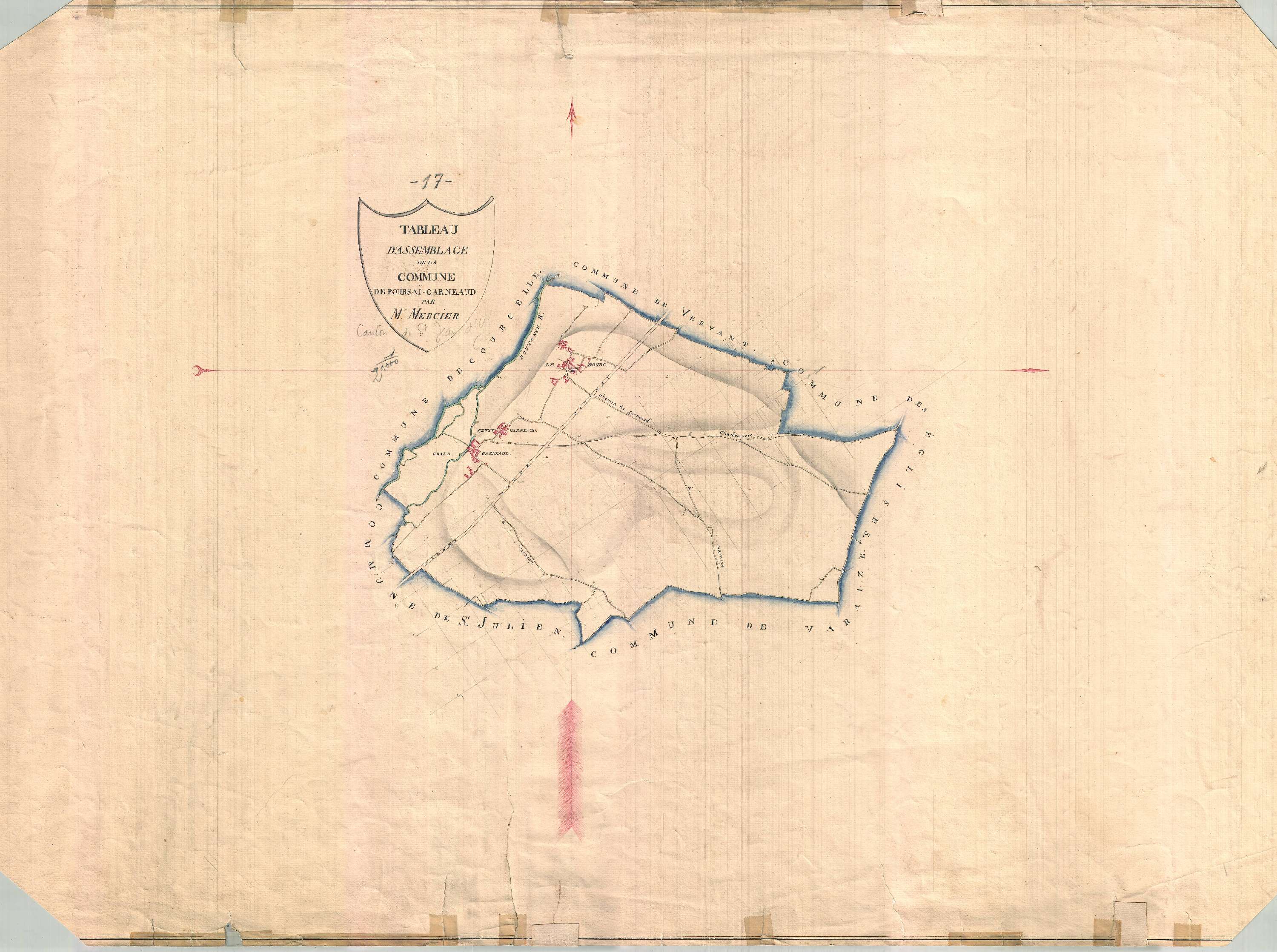 Poursay-Garnaud - Tableau d'assemblage.