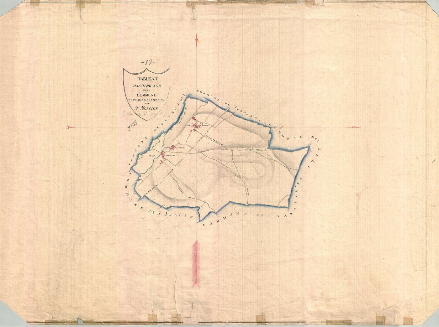 Poursay-Garnaud - Tableau d'assemblage.