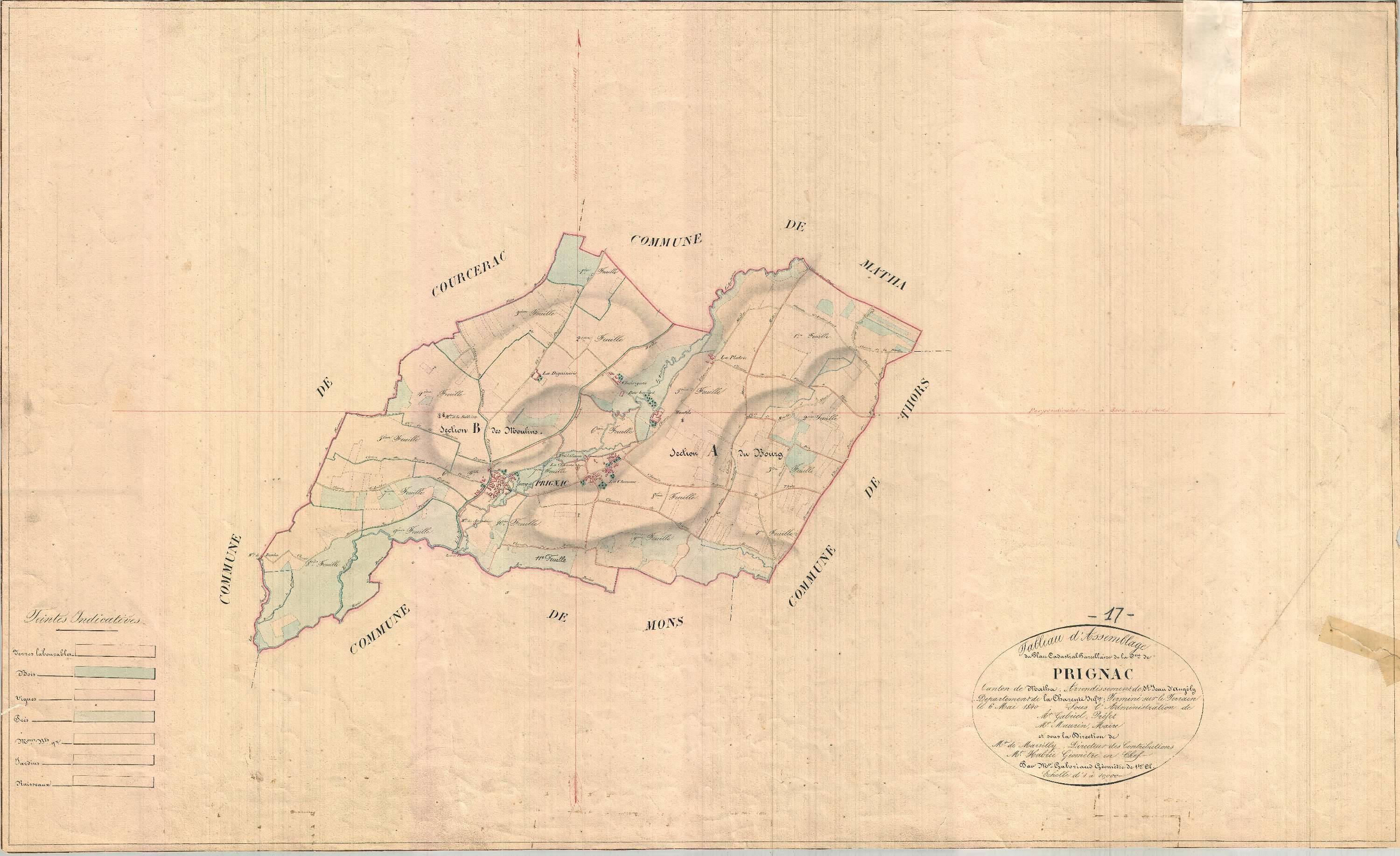 Prignac - Tableau d'assemblage.