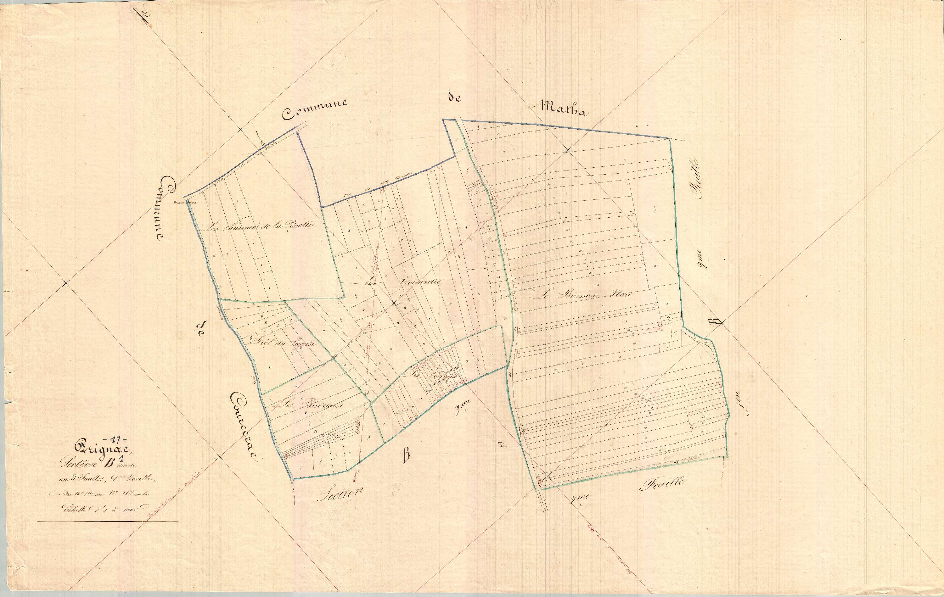 Prignac - Section B1 dite des Moulins.