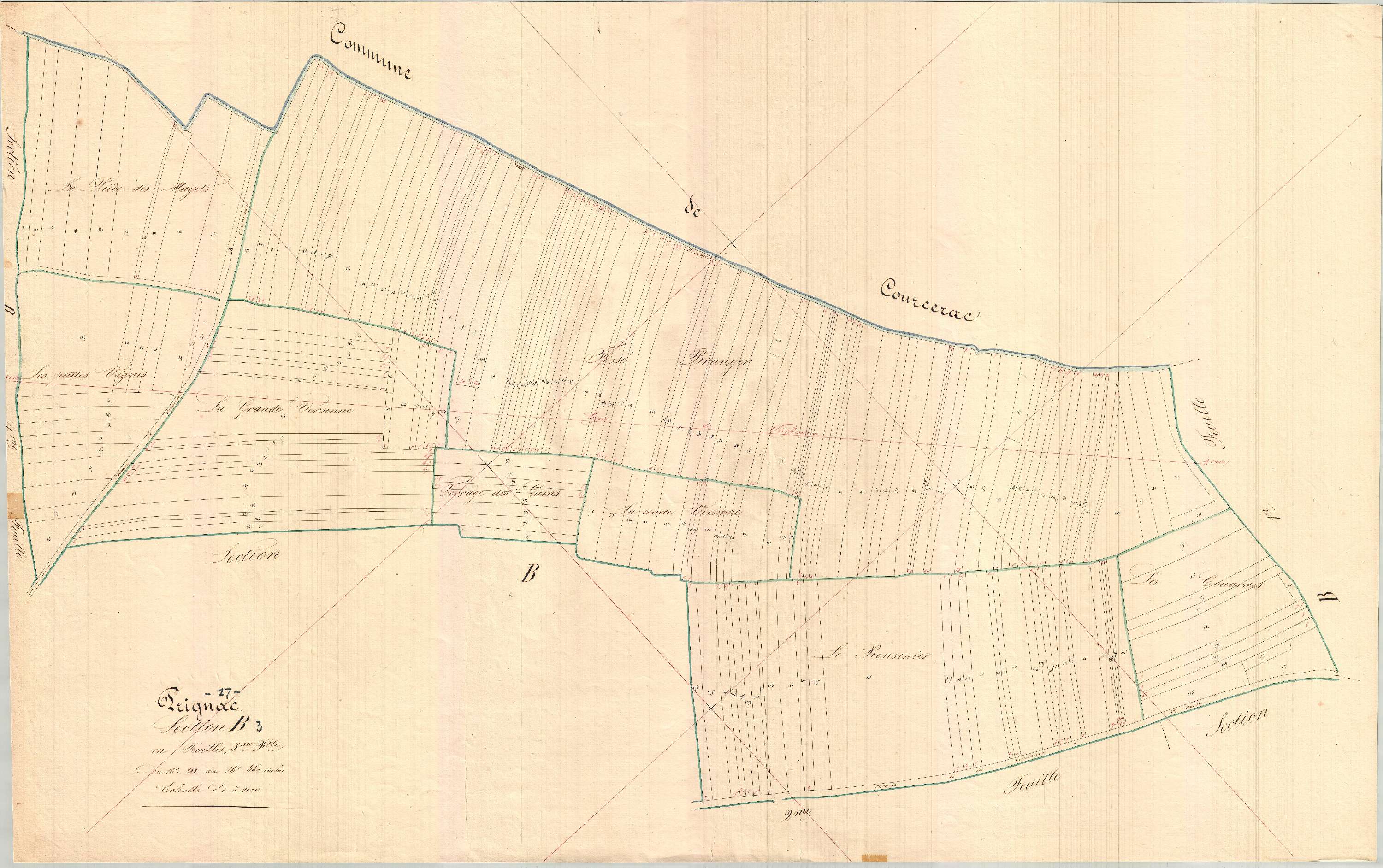 Prignac - Section B3 dite des Moulins.