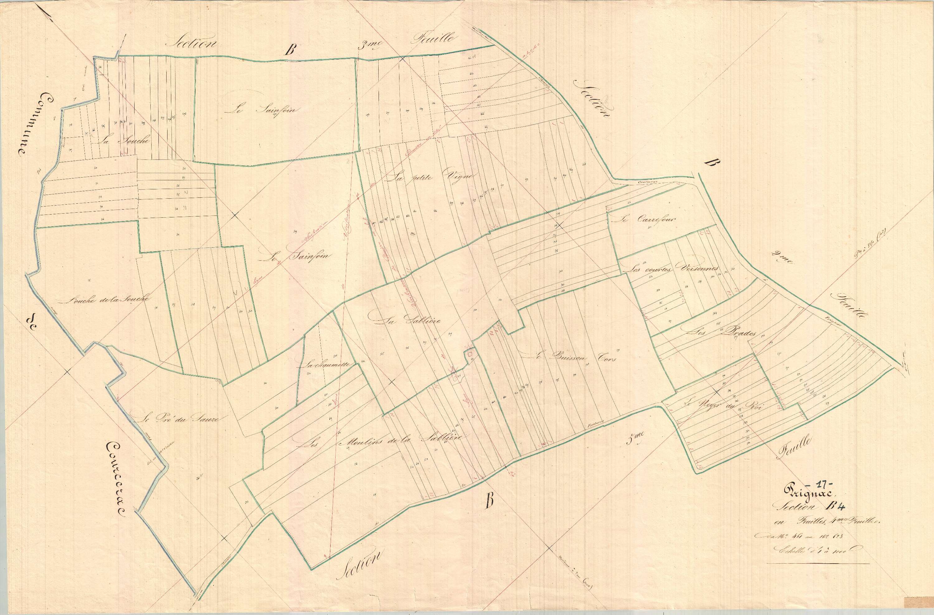 Prignac - Section B4 dite des Moulins.