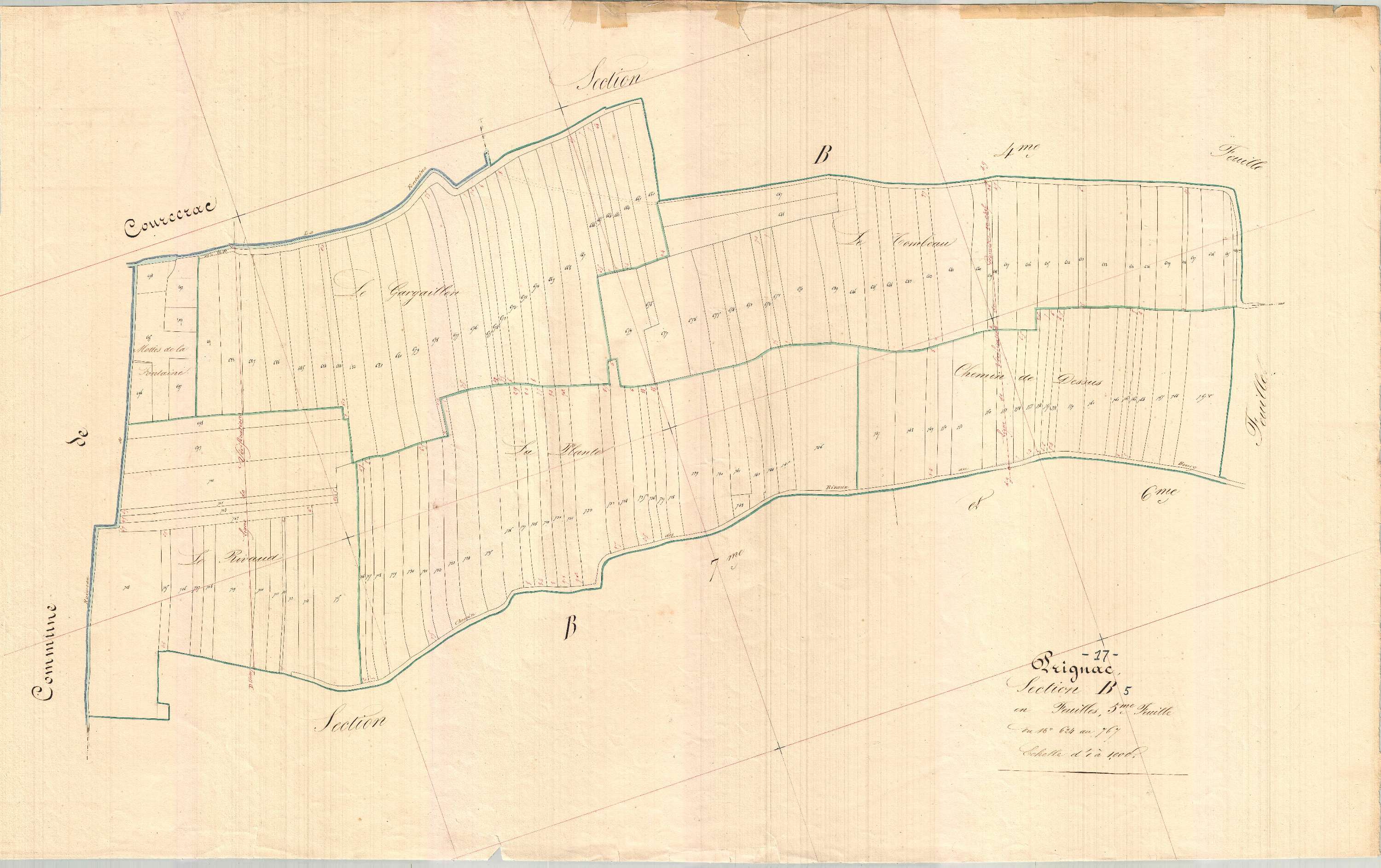 Prignac - Section B5 dite des Moulins.