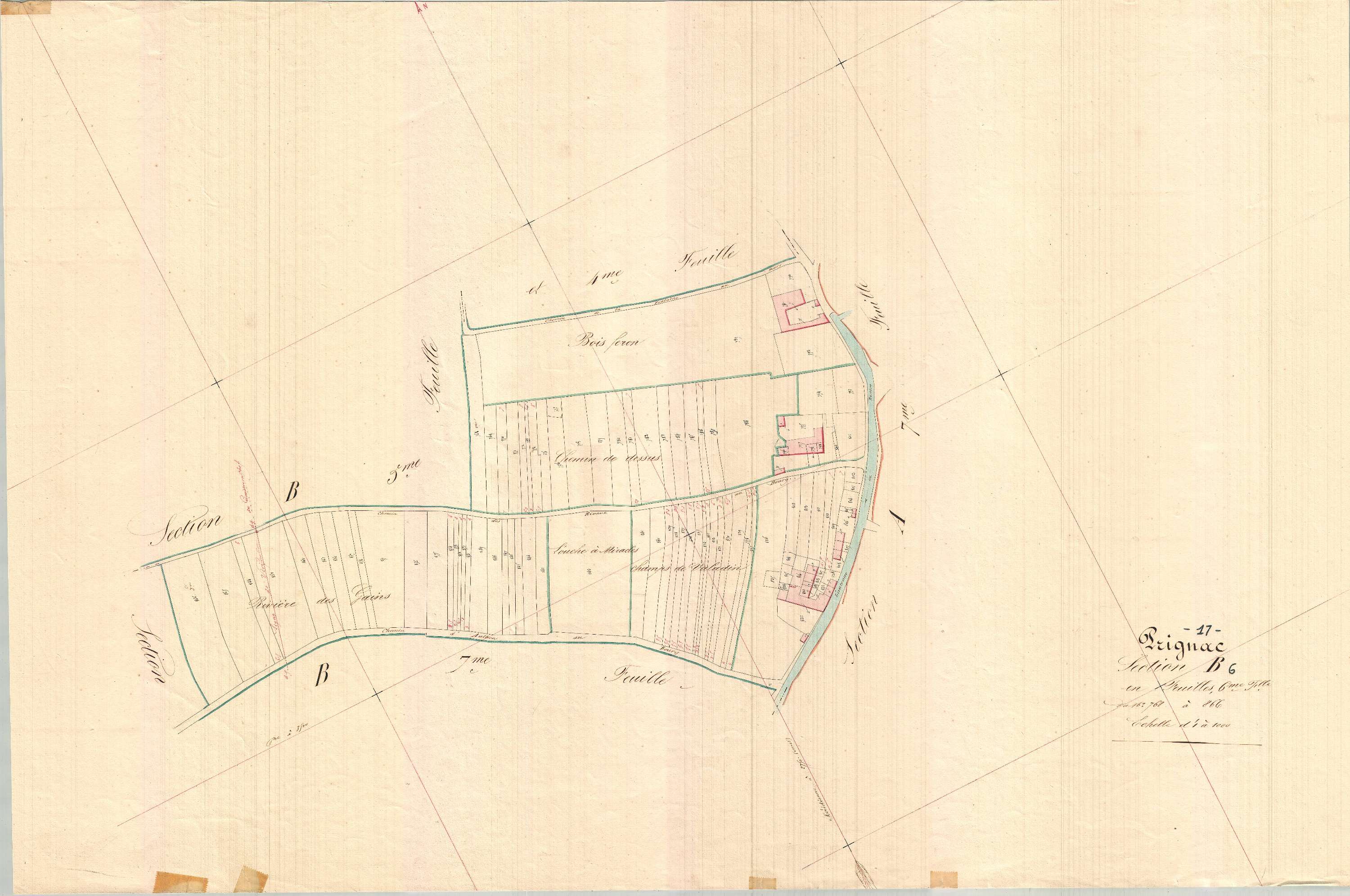 Prignac - Section B6 dite des Moulins.