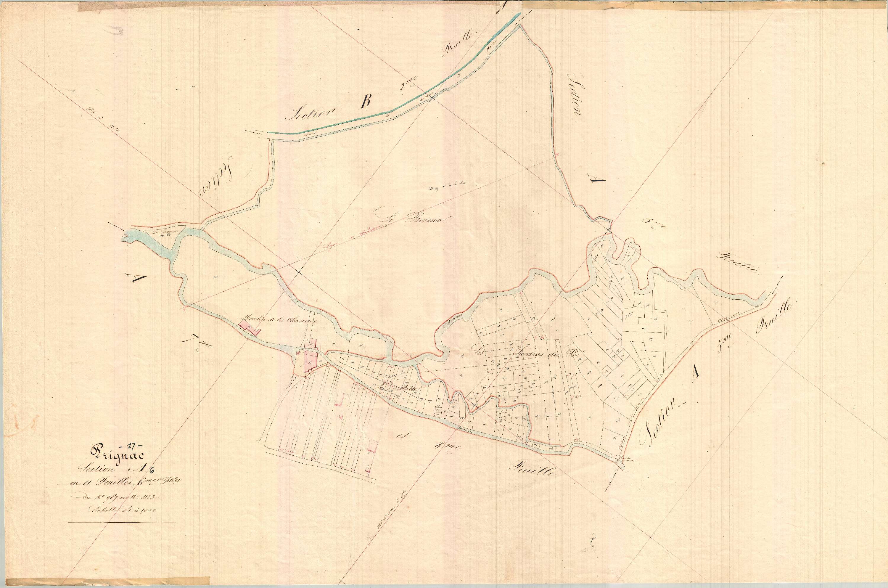 Prignac - Section A6 dite du Bourg.