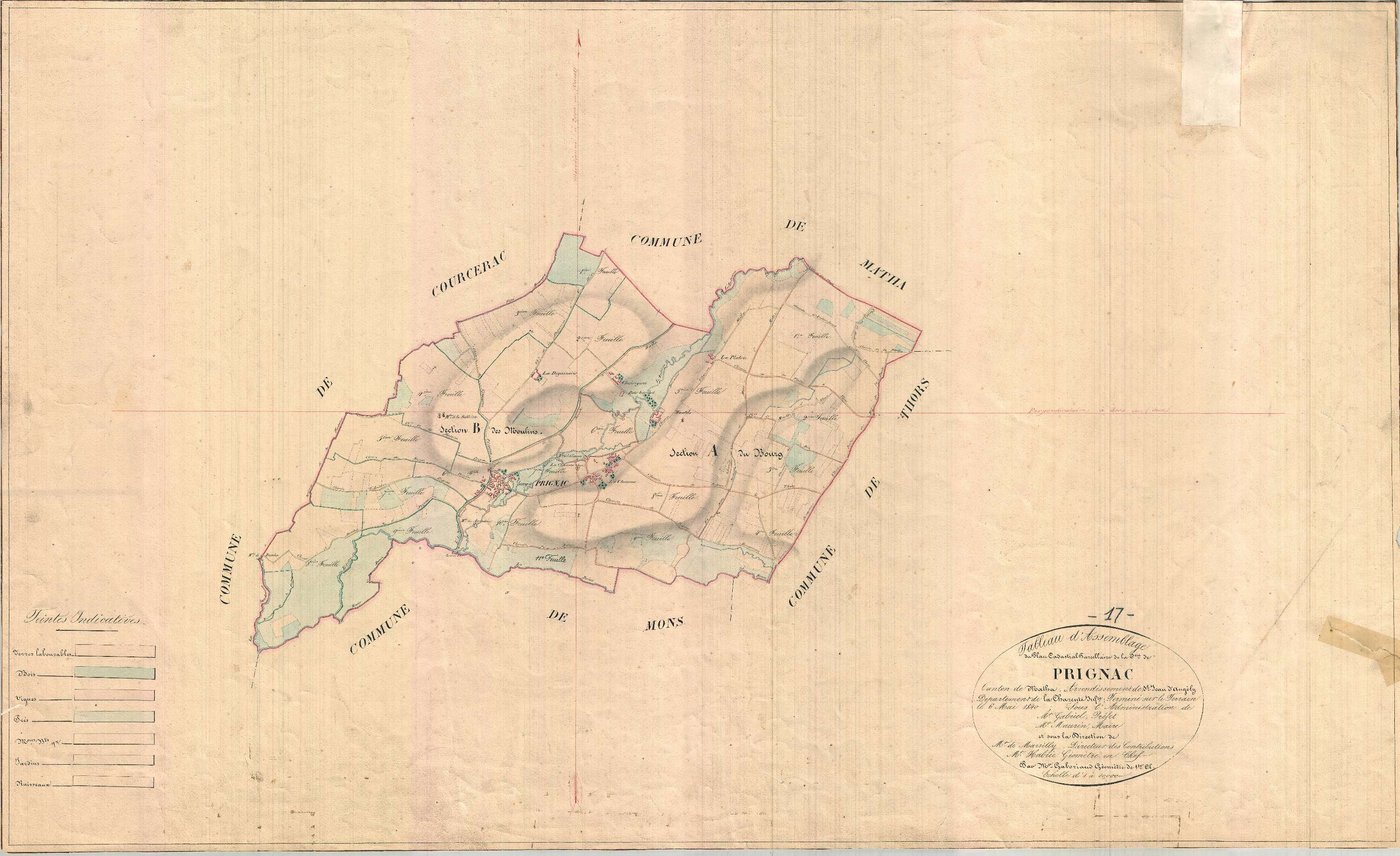 Prignac - Tableau d'assemblage.