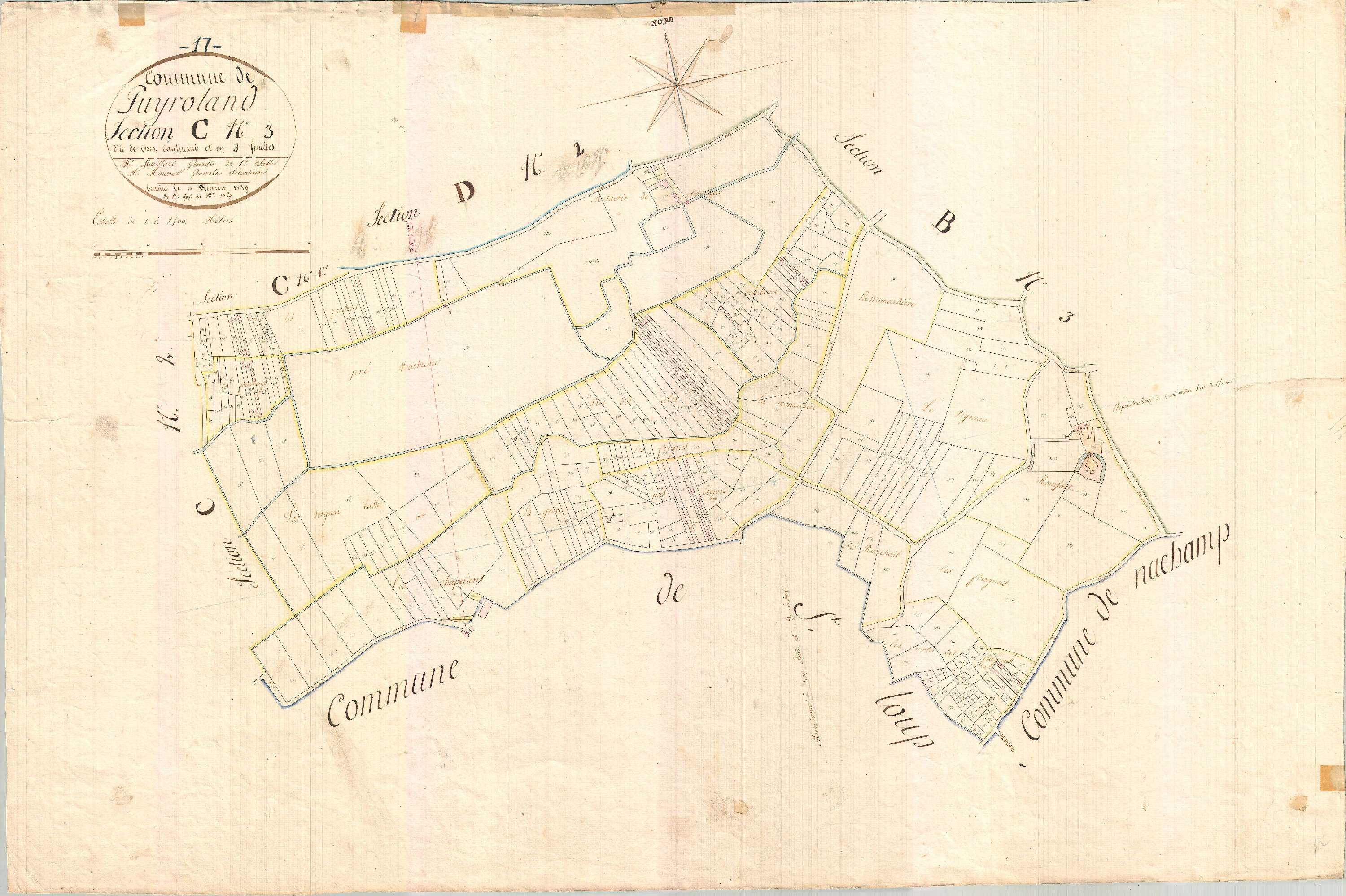 Puyrolland - Section C3 dite de chez Cantinaud.