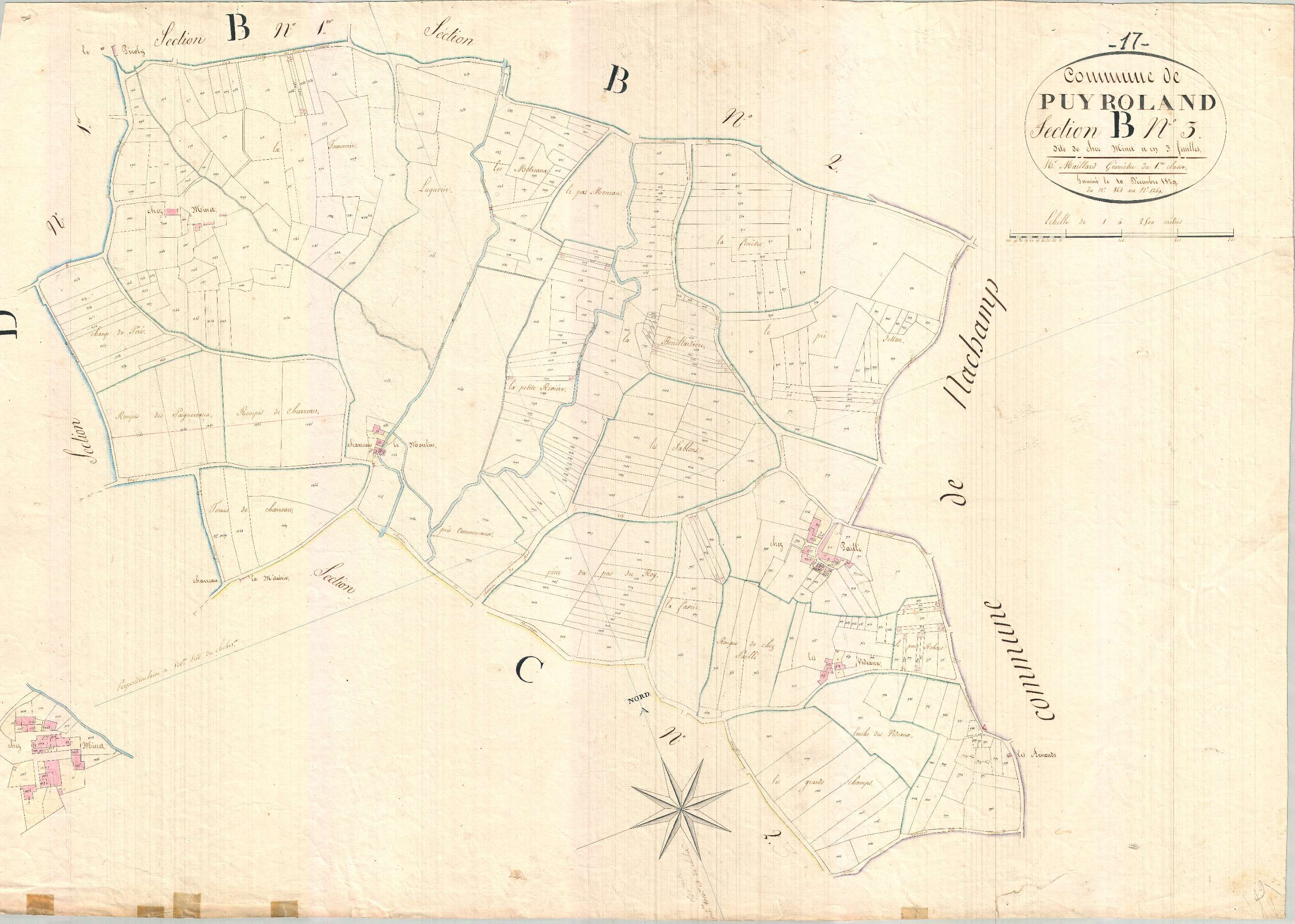 Puyrolland - Section B3 dite de chez Minet.