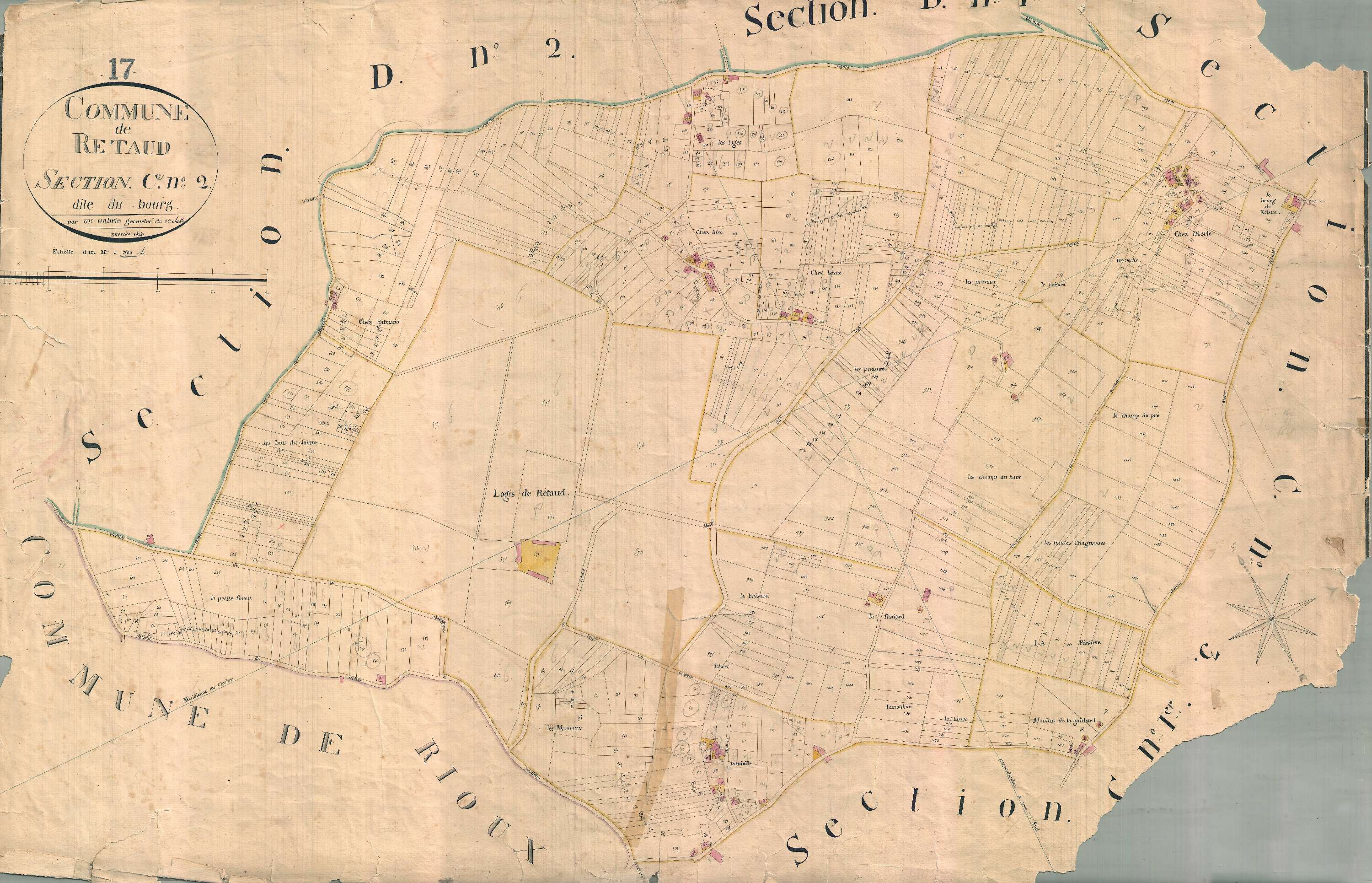 Rétaud - Section C2 dite du Bourg.