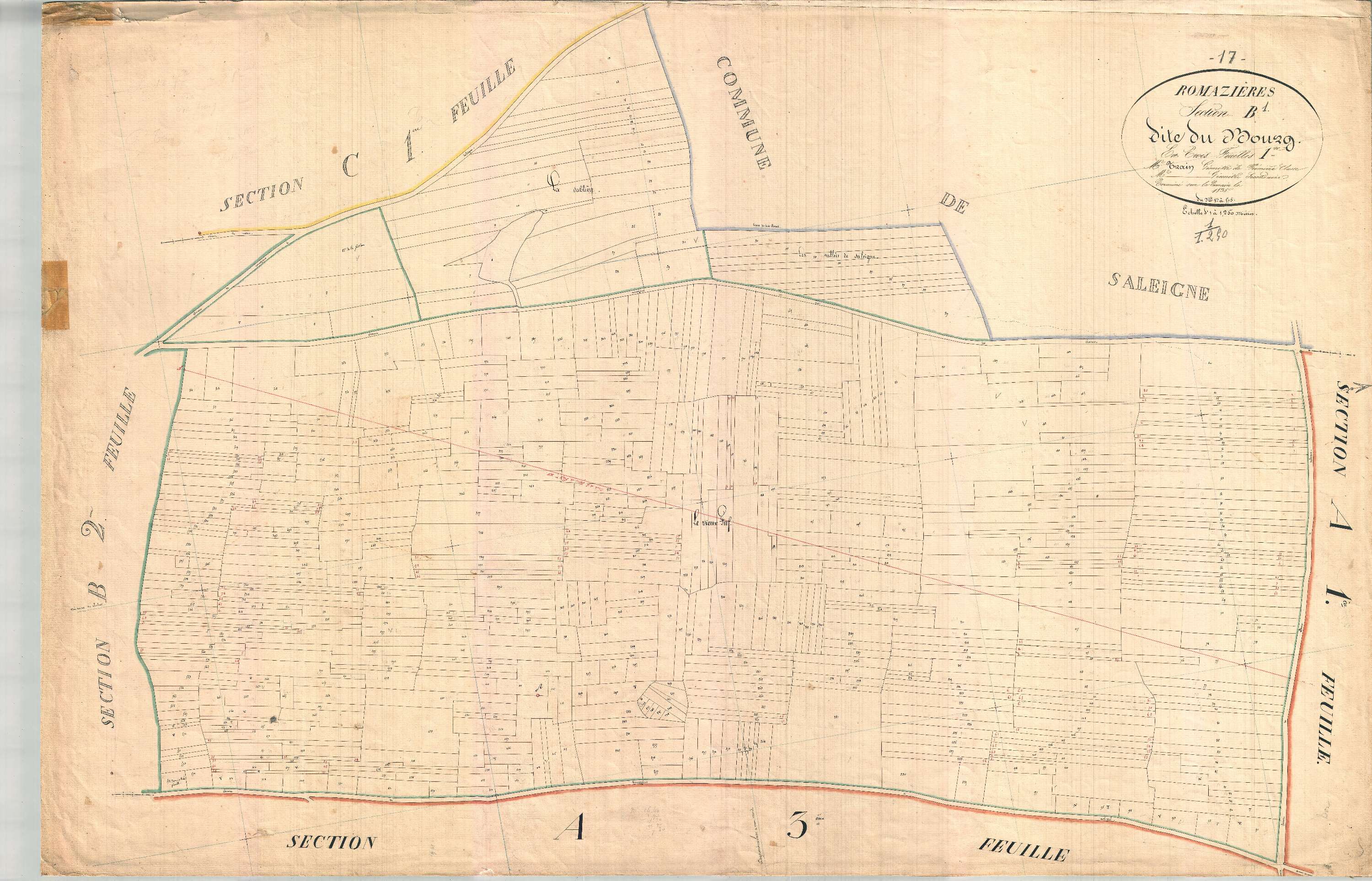 Romazières - Section B1 dite du Bourg.