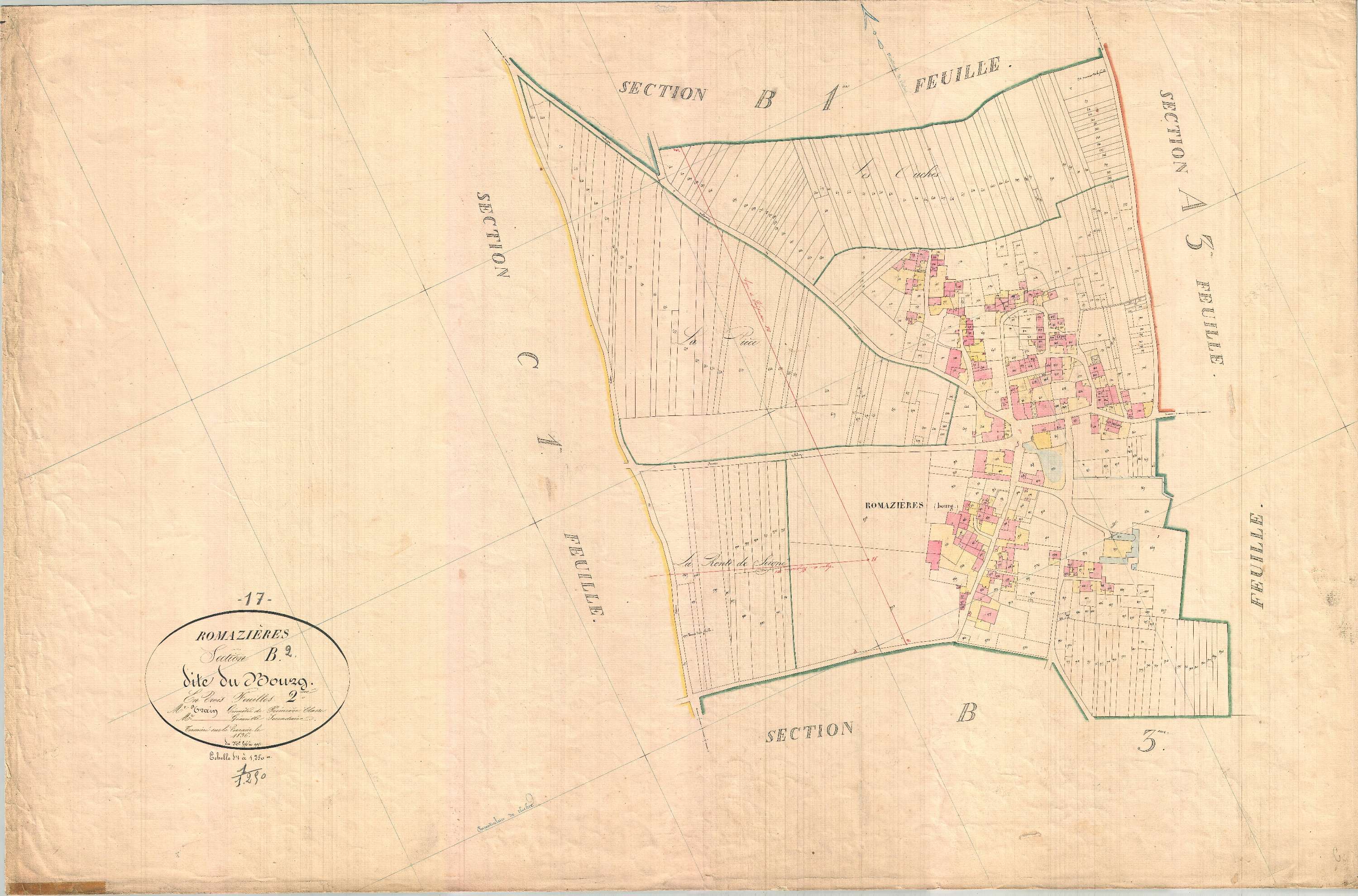 Romazières - Section B2 dite du Bourg.