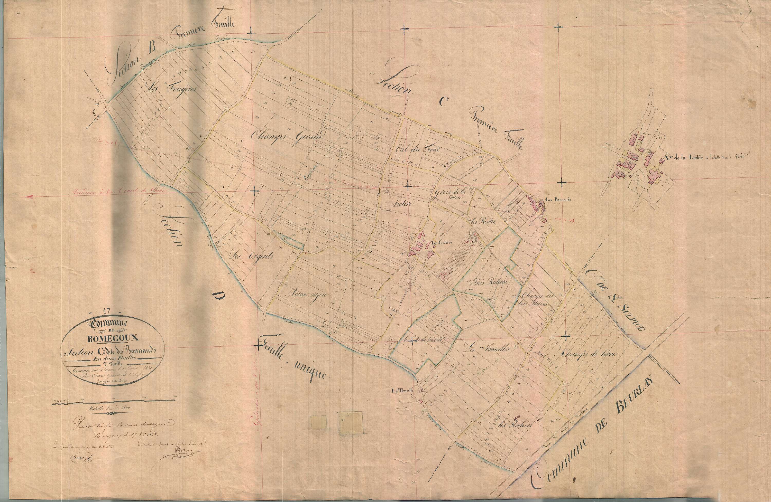 Romegoux - Section C2 dite des Bonnauds.