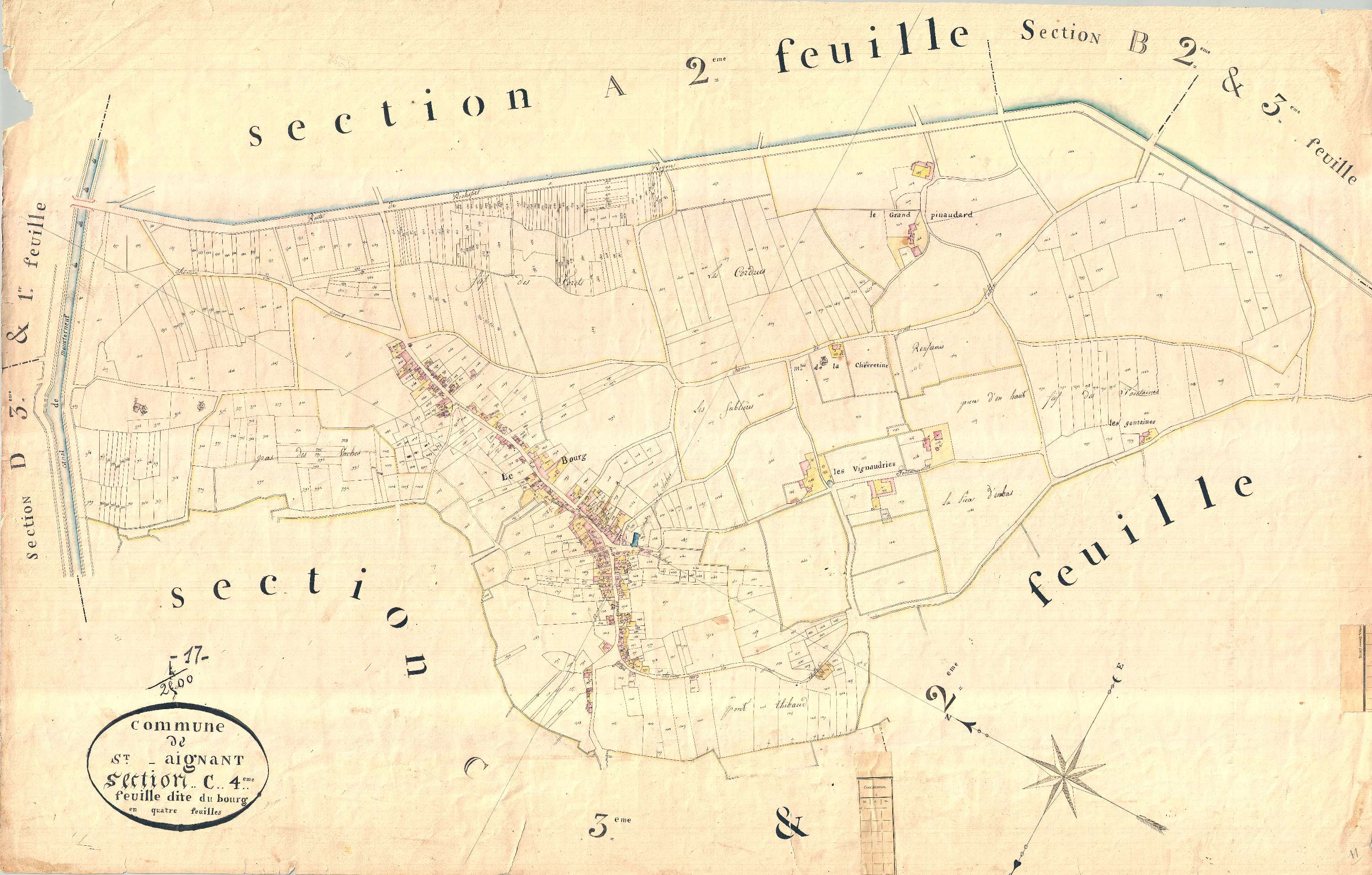 Saint-Agnant - Section C4 dite du Bourg.