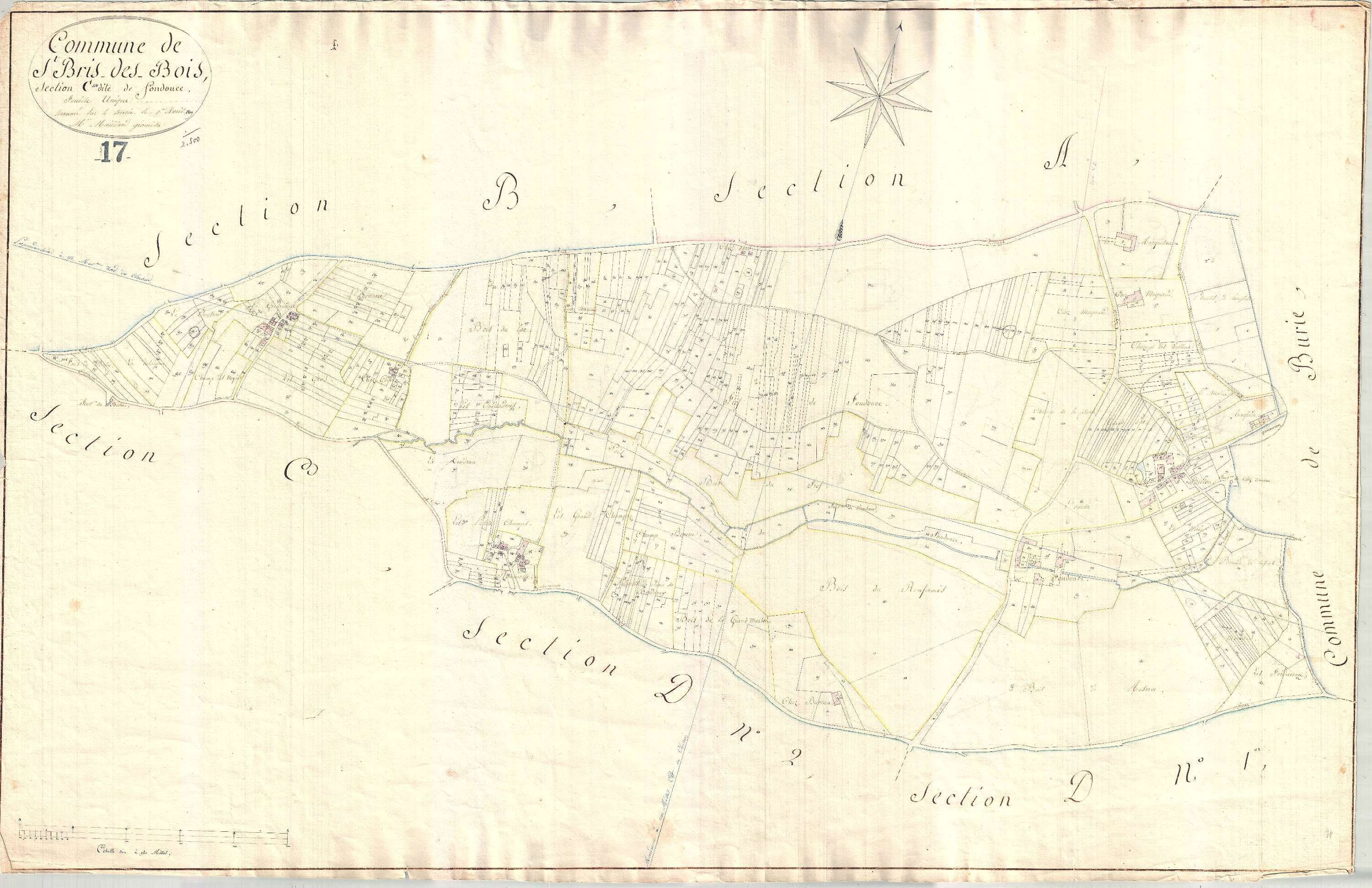 Saint-Bris-des-Bois - Section Cu dite de Fontdouce.