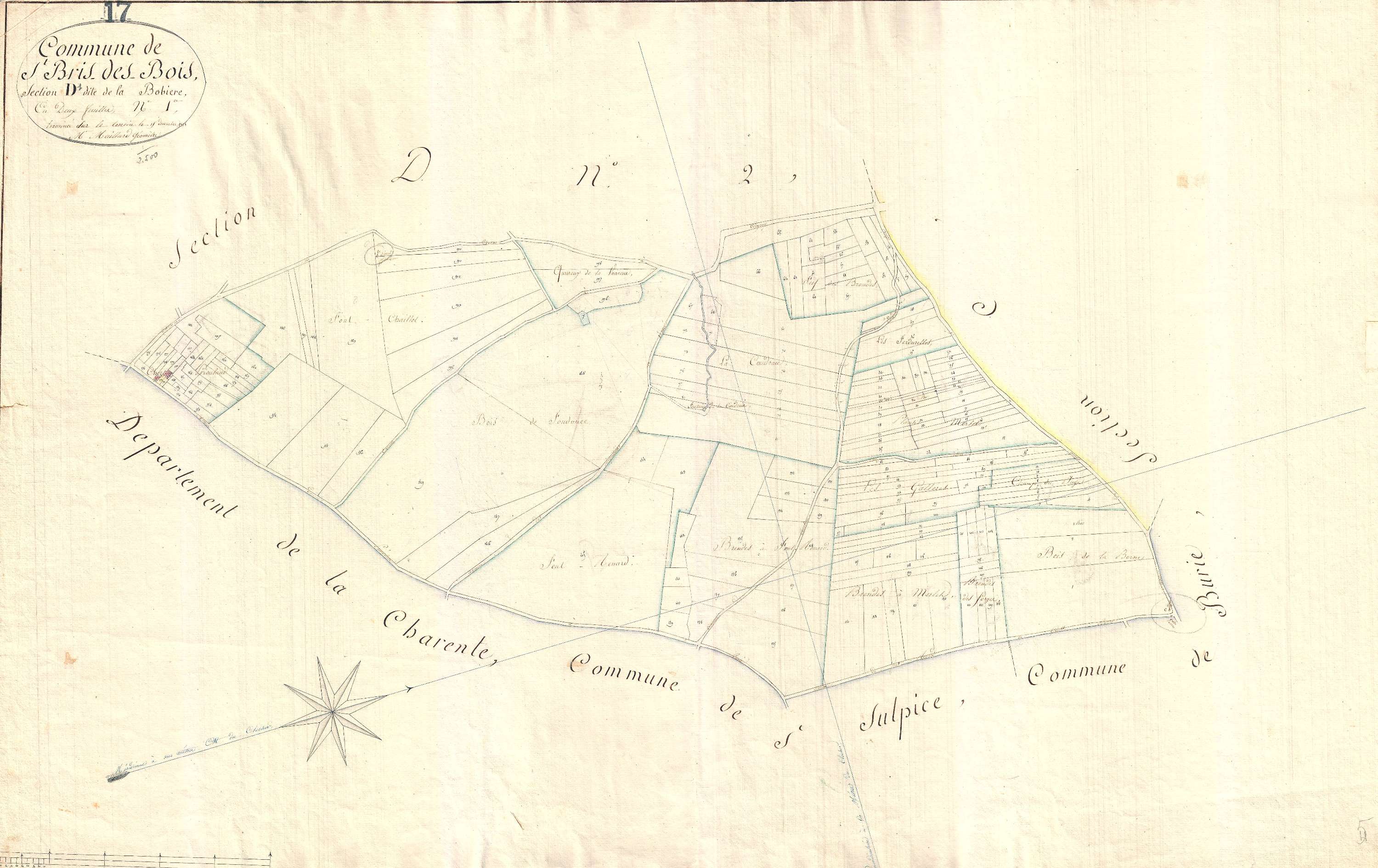 Saint-Bris-des-Bois - Section D1 dite de Bobière.