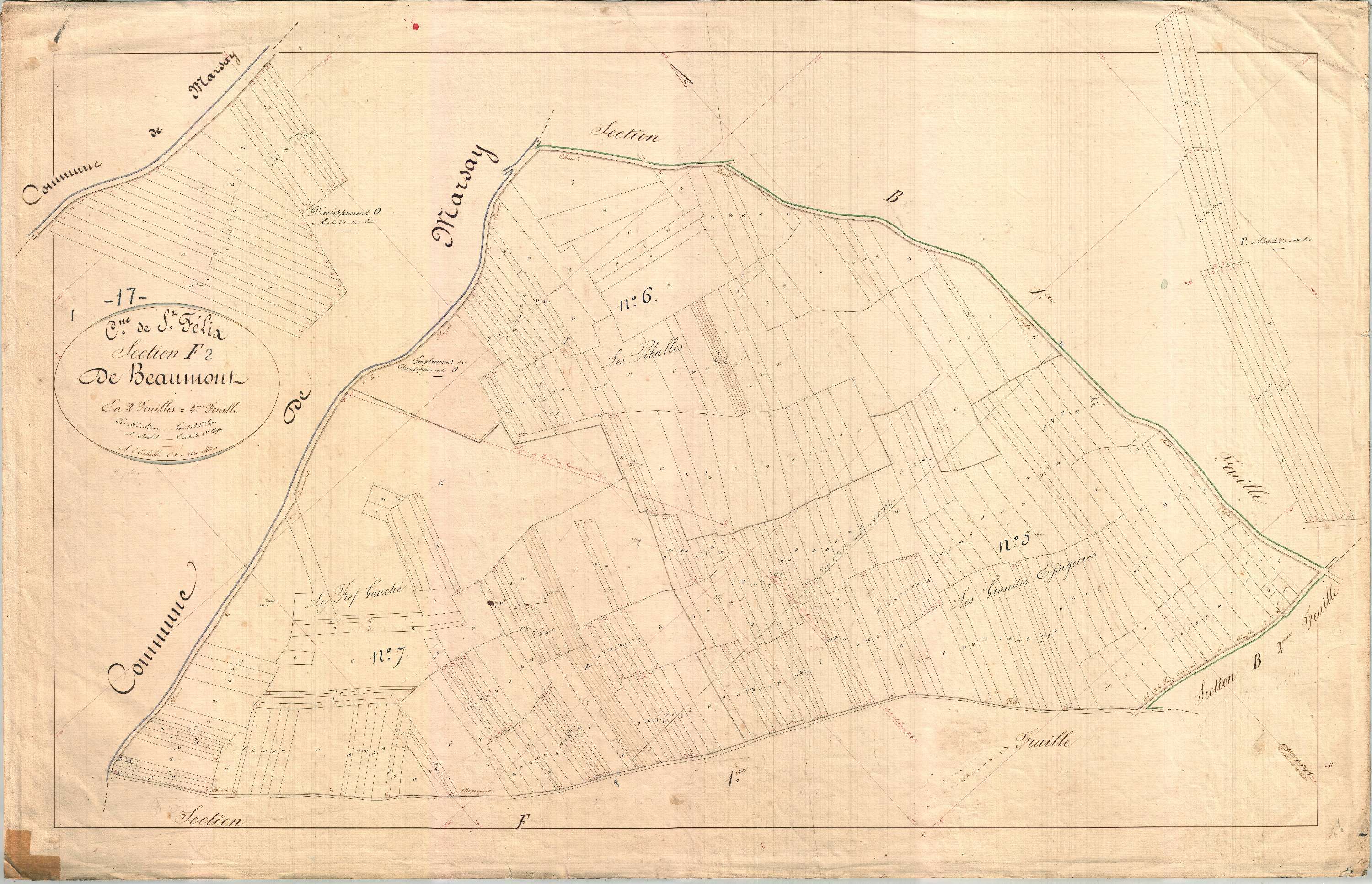 Saint-Félix - Section F2 dite de Beaumont.