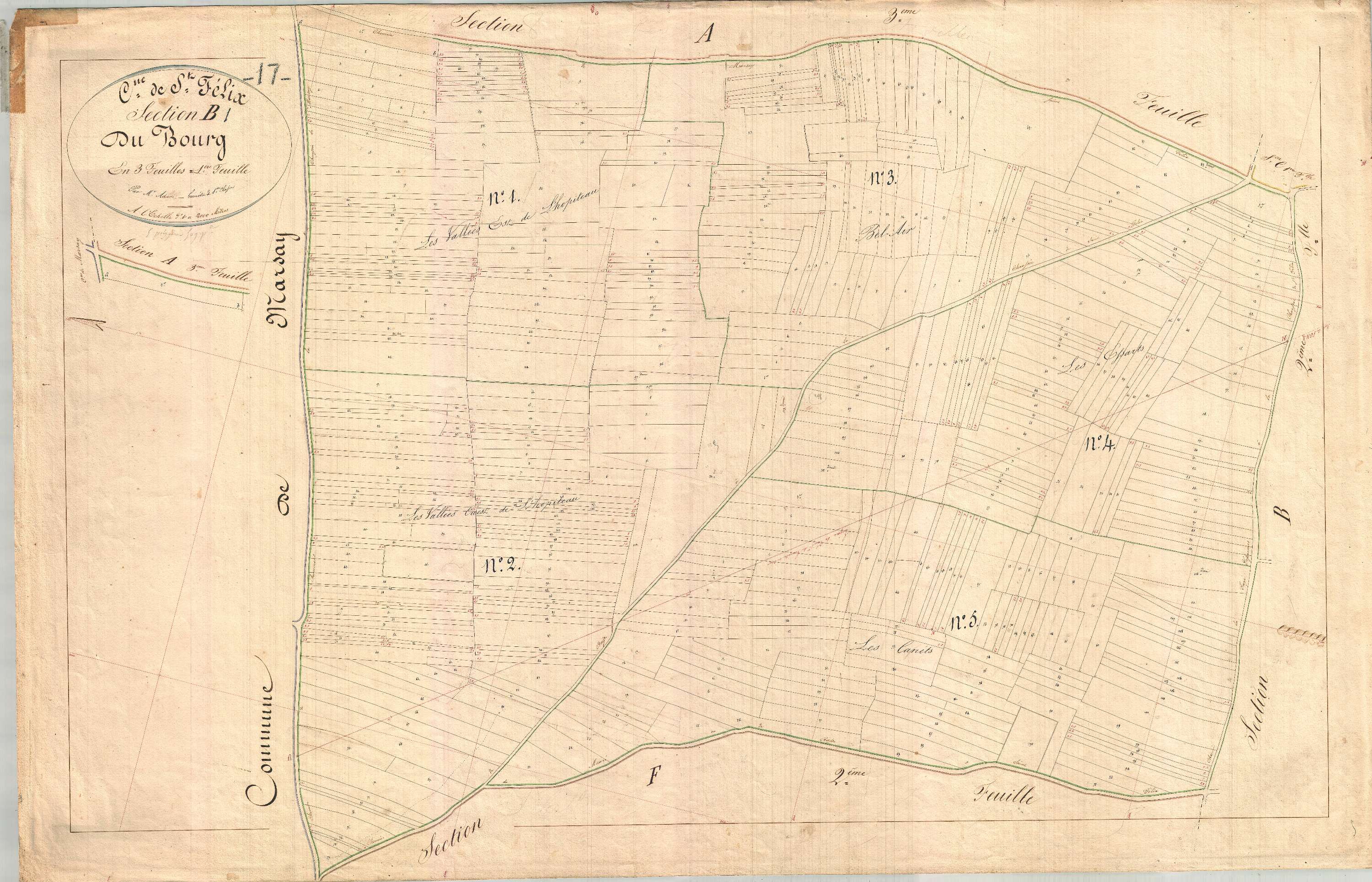Saint-Félix - Section B1 dite du Bourg.
