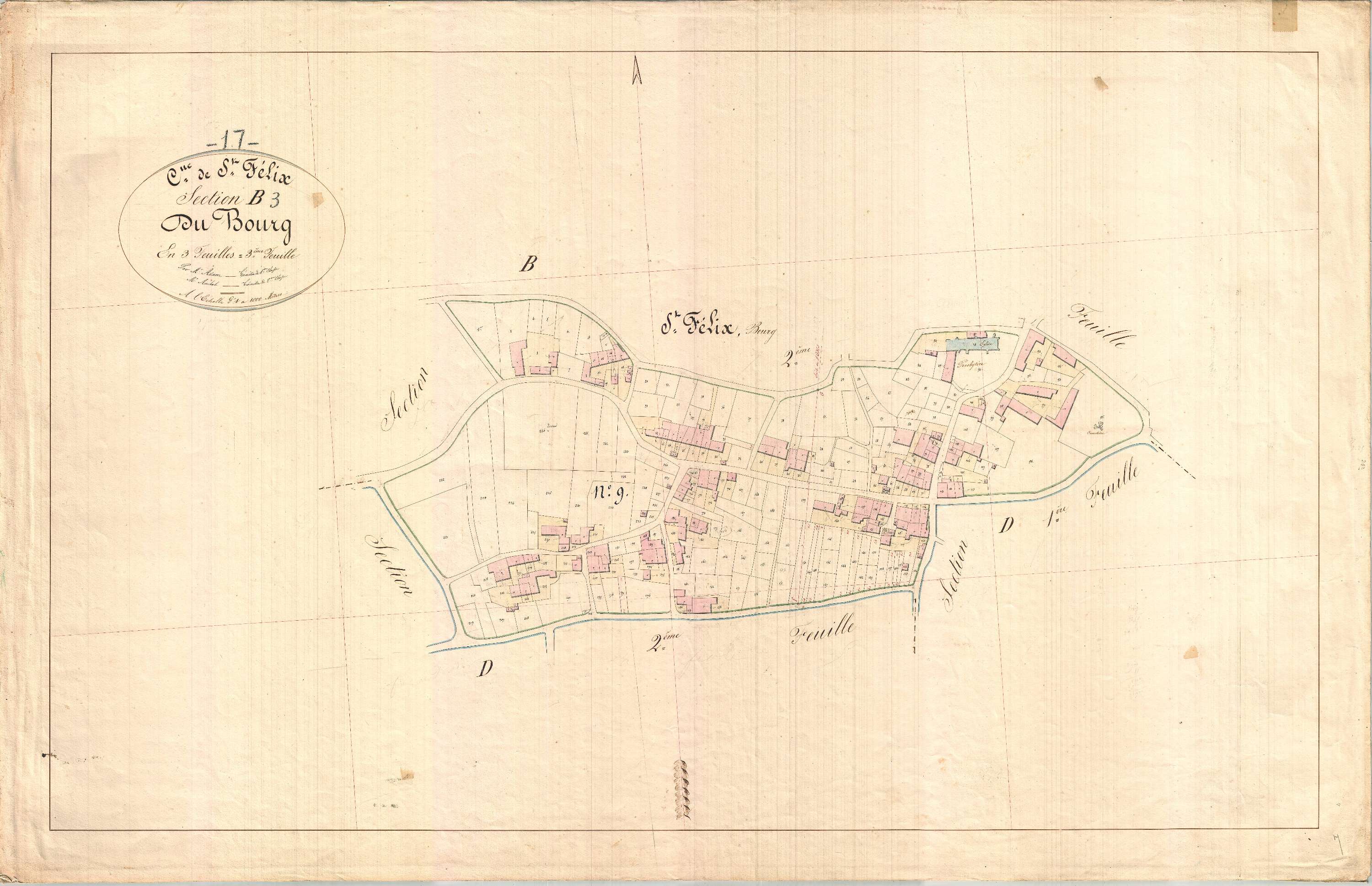 Saint-Félix - Section B3 dite du Bourg.