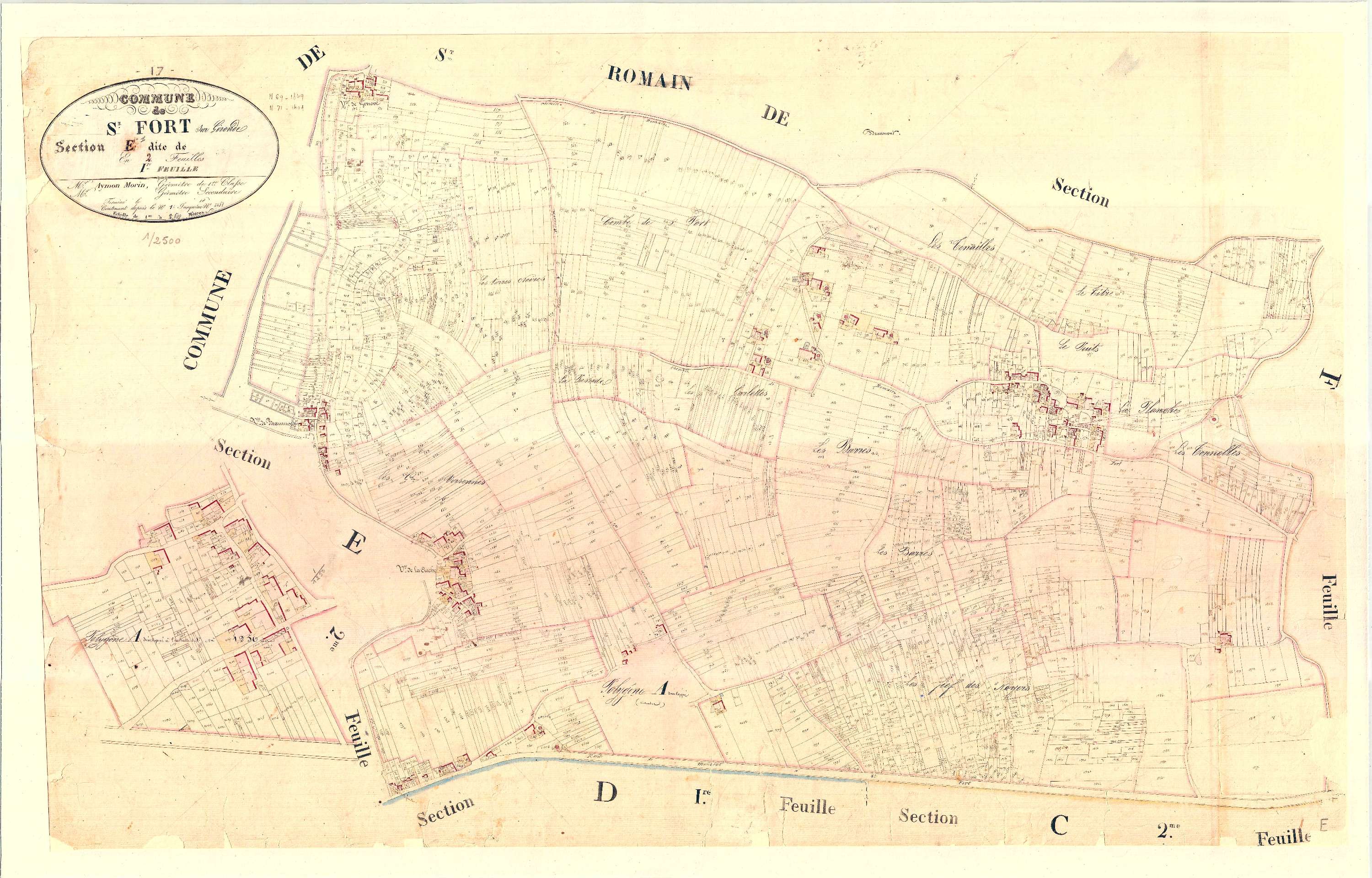 Saint-Fort-sur-Gironde - Section E1 dite de la Rivière et de Beaumont.