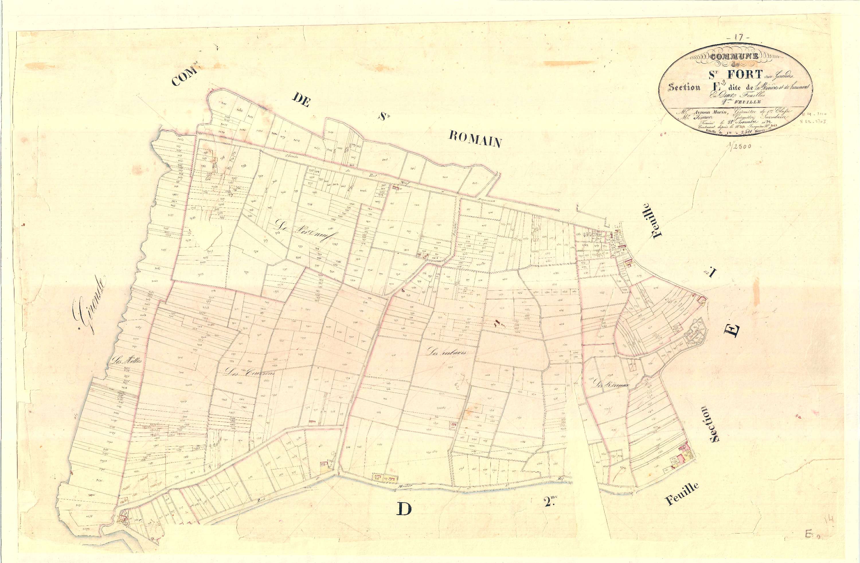 Saint-Fort-sur-Gironde - Section E2 dite de la Rivière et de Beaumont.