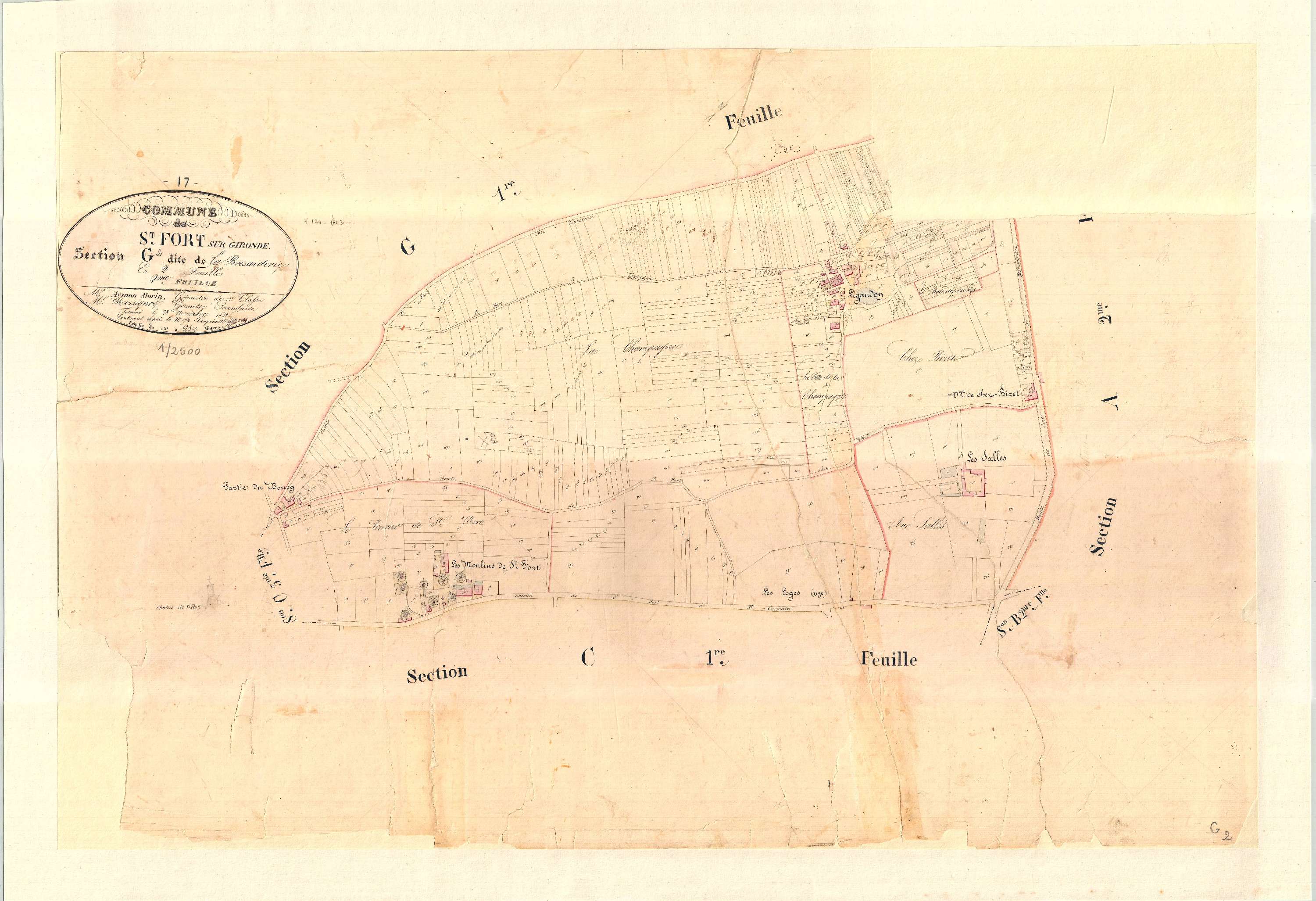 Saint-Fort-sur-Gironde - Section G2 dite de la Brizardrie.