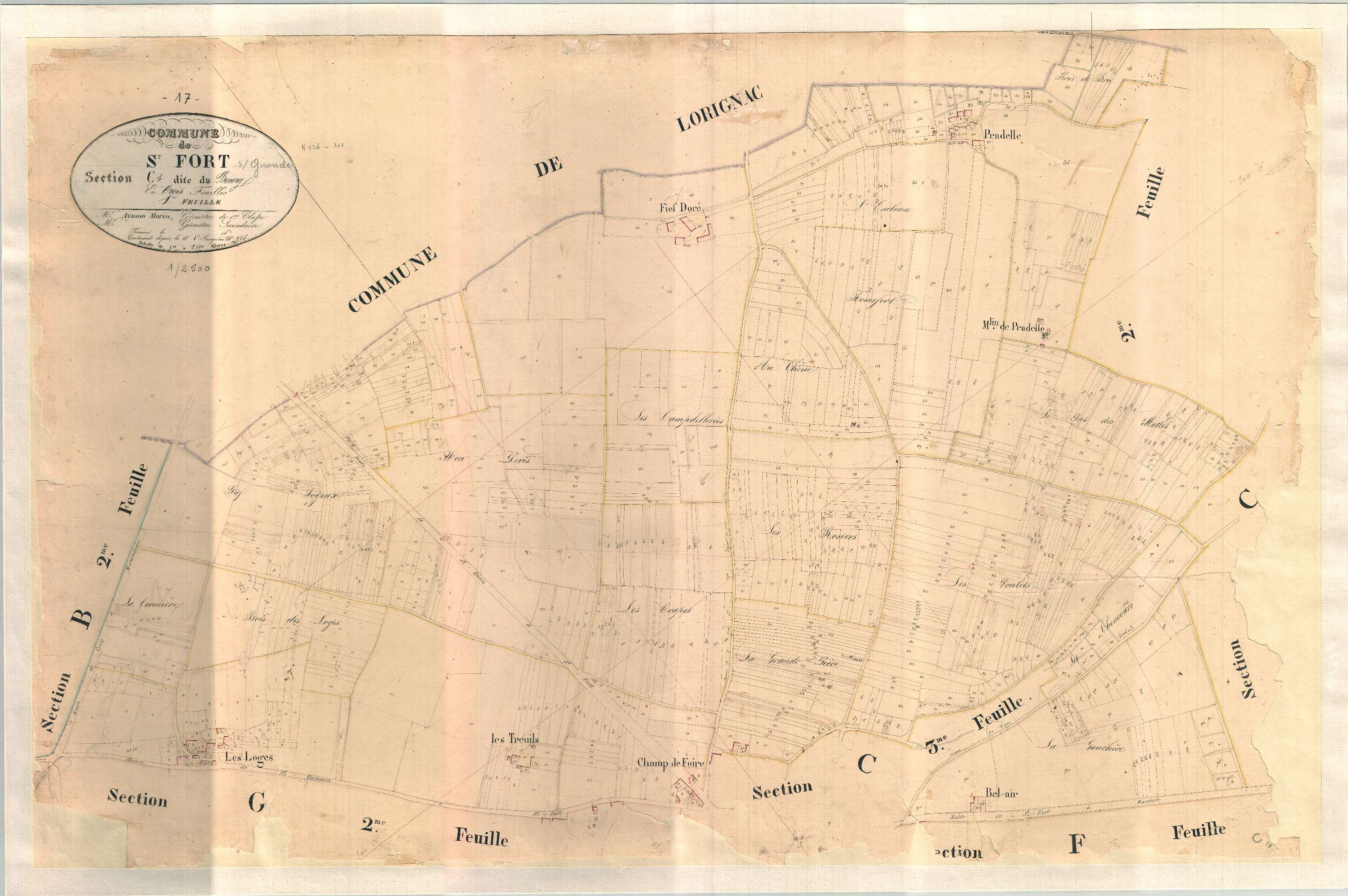 Saint-Fort-sur-Gironde - Section C1 dite du Bourg.