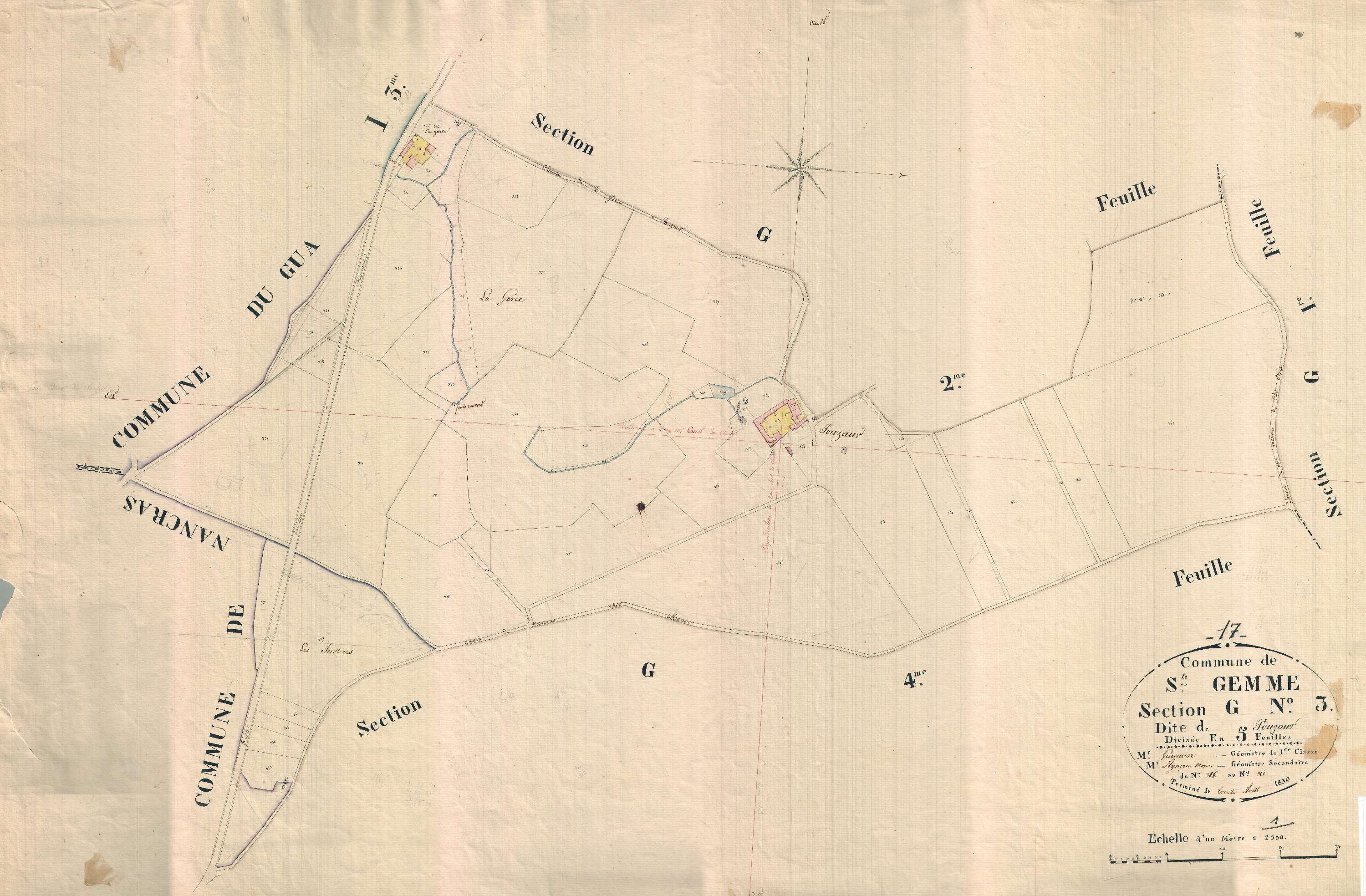 Sainte-Gemme - Section G3 dite de Pouzort.