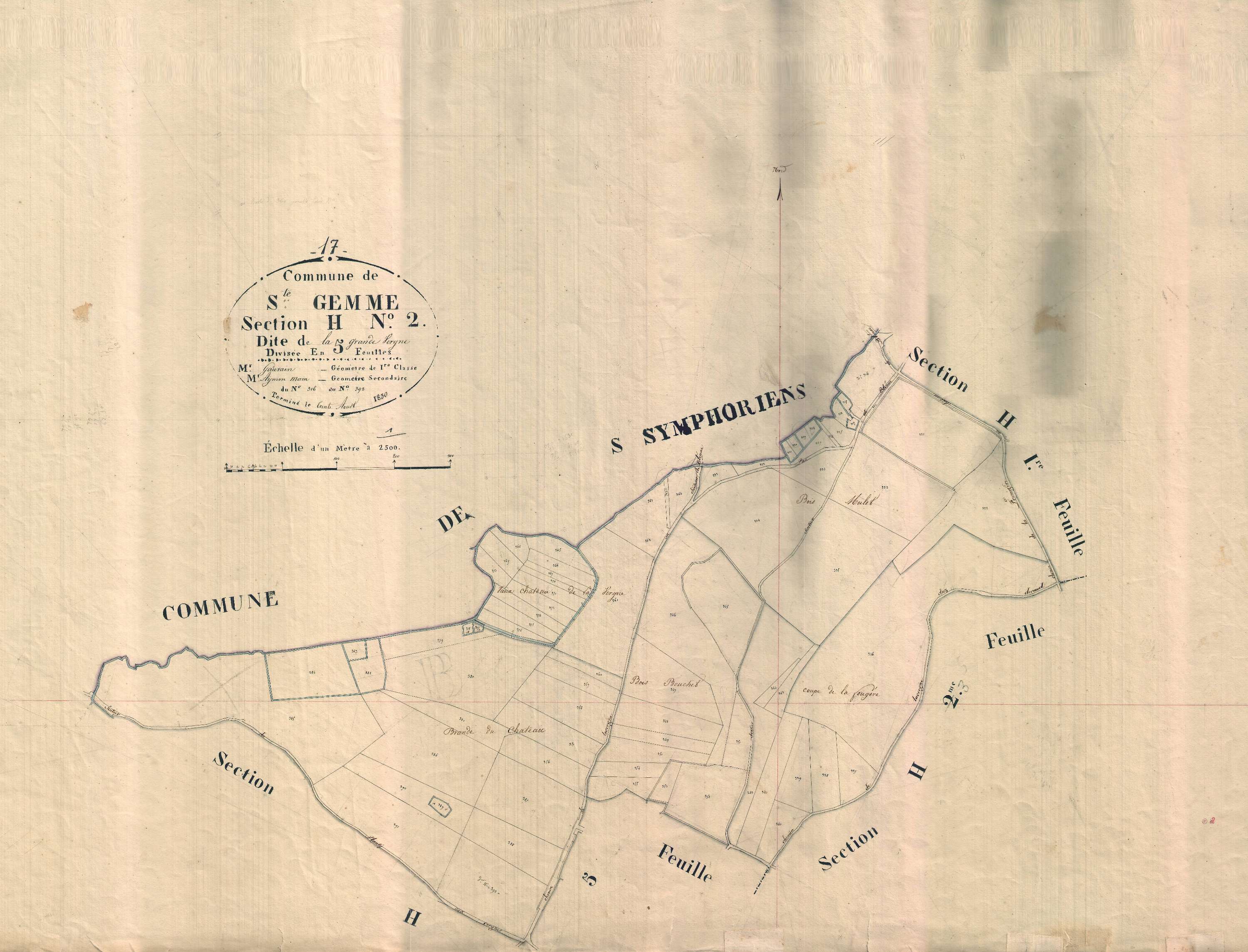 Sainte-Gemme - Section H2 dite de la Grande Vergne.