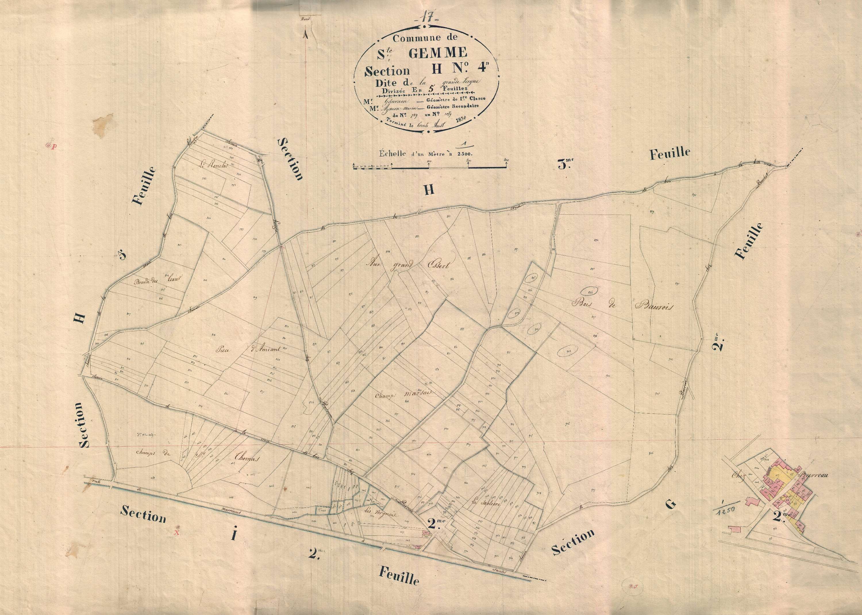 Sainte-Gemme - Section H4 dite de la Grande Vergne.
