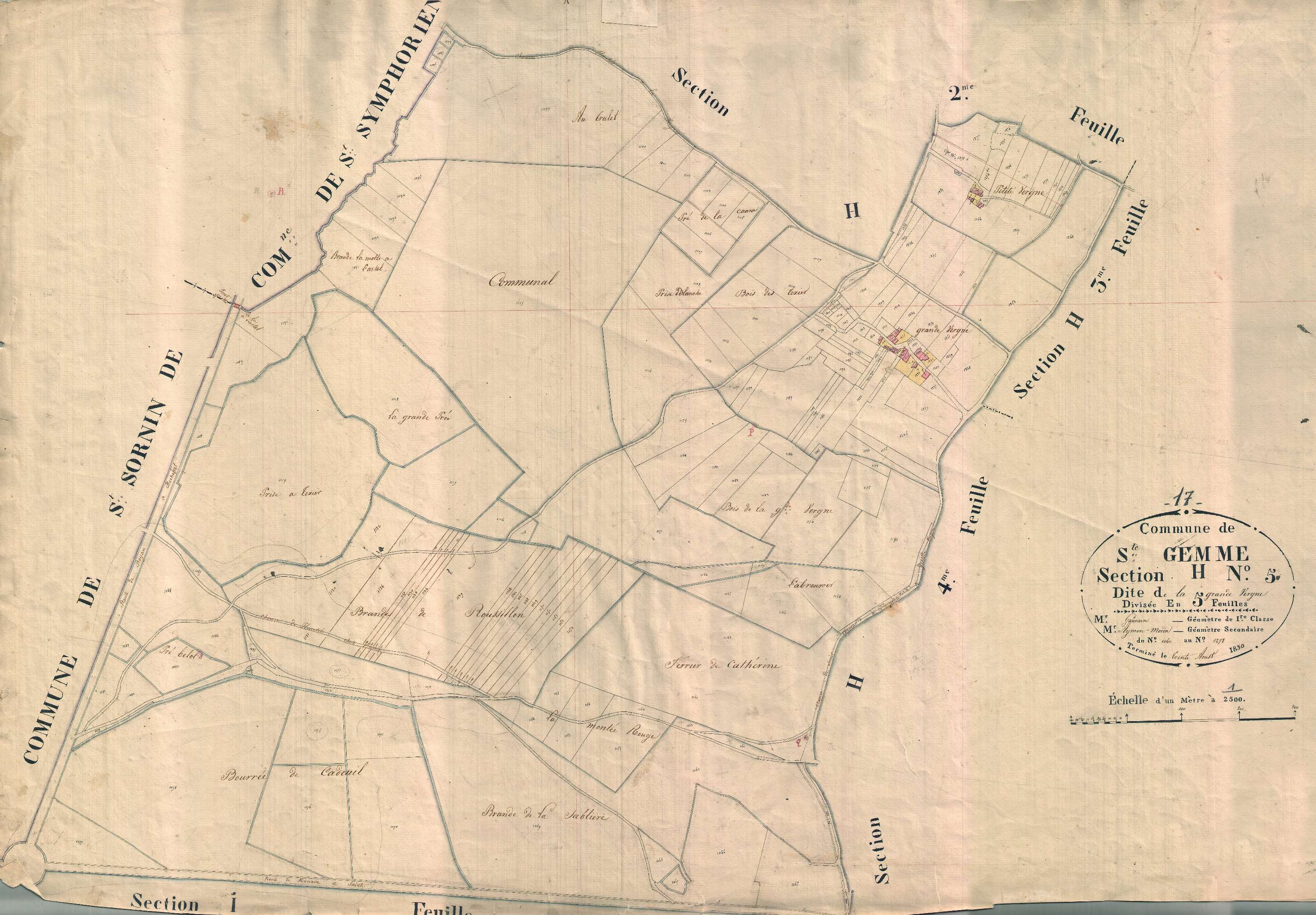 Sainte-Gemme - Section H5 dite de la Grande Vergne.