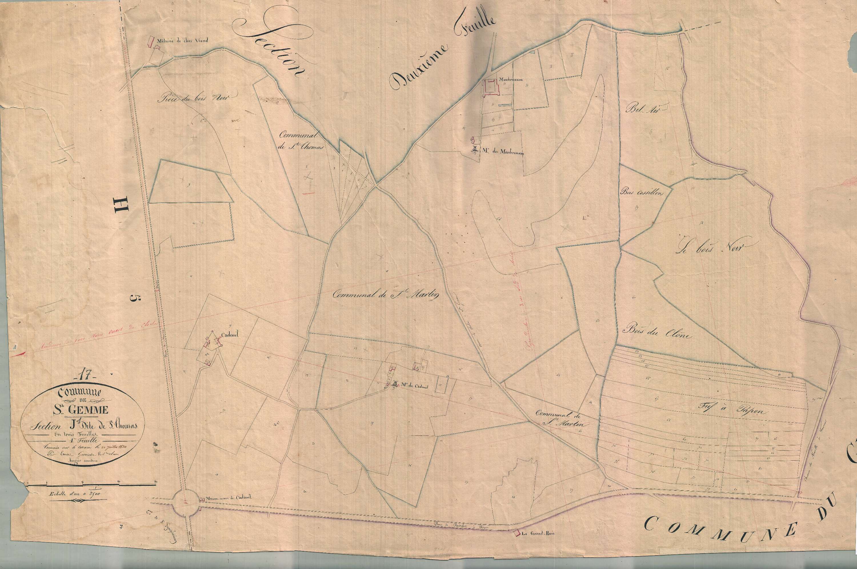 Sainte-Gemme - Section J1 dite de Saint-Thomas.