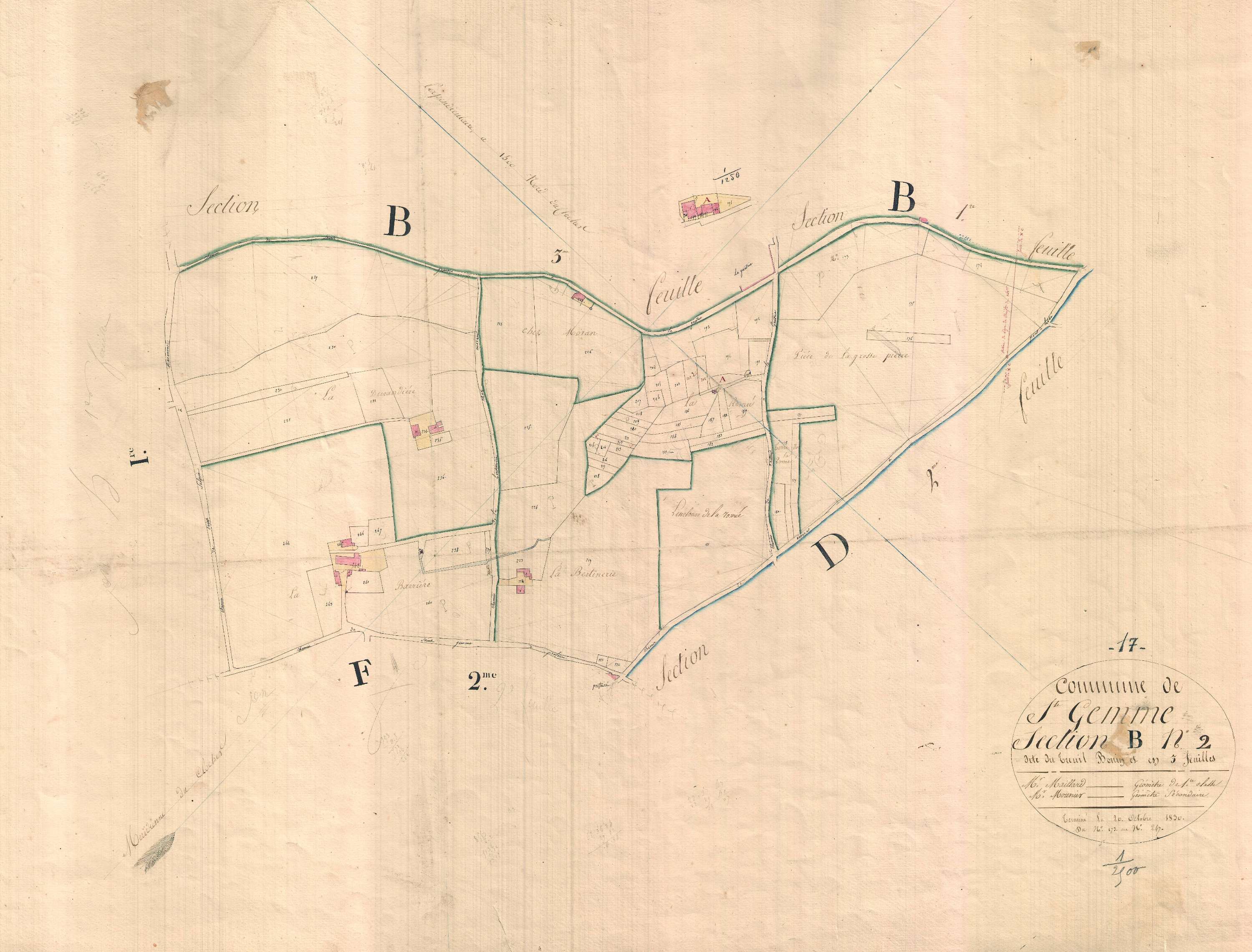 Sainte-Gemme - Section B2 dite du treuil Bonin.