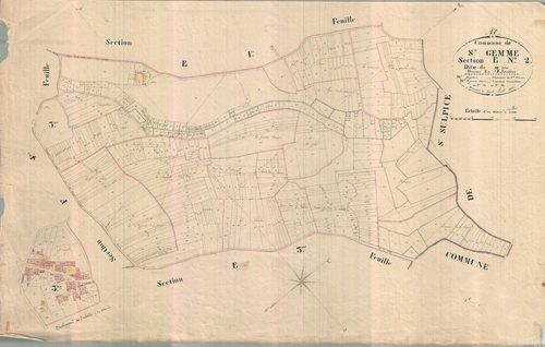 Sainte-Gemme - Section E2 dite du Mur.