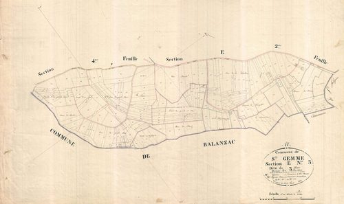 Sainte-Gemme - Section E3 dite du Mur.