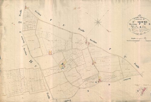 Sainte-Gemme - Section F2 dite du Bourg.