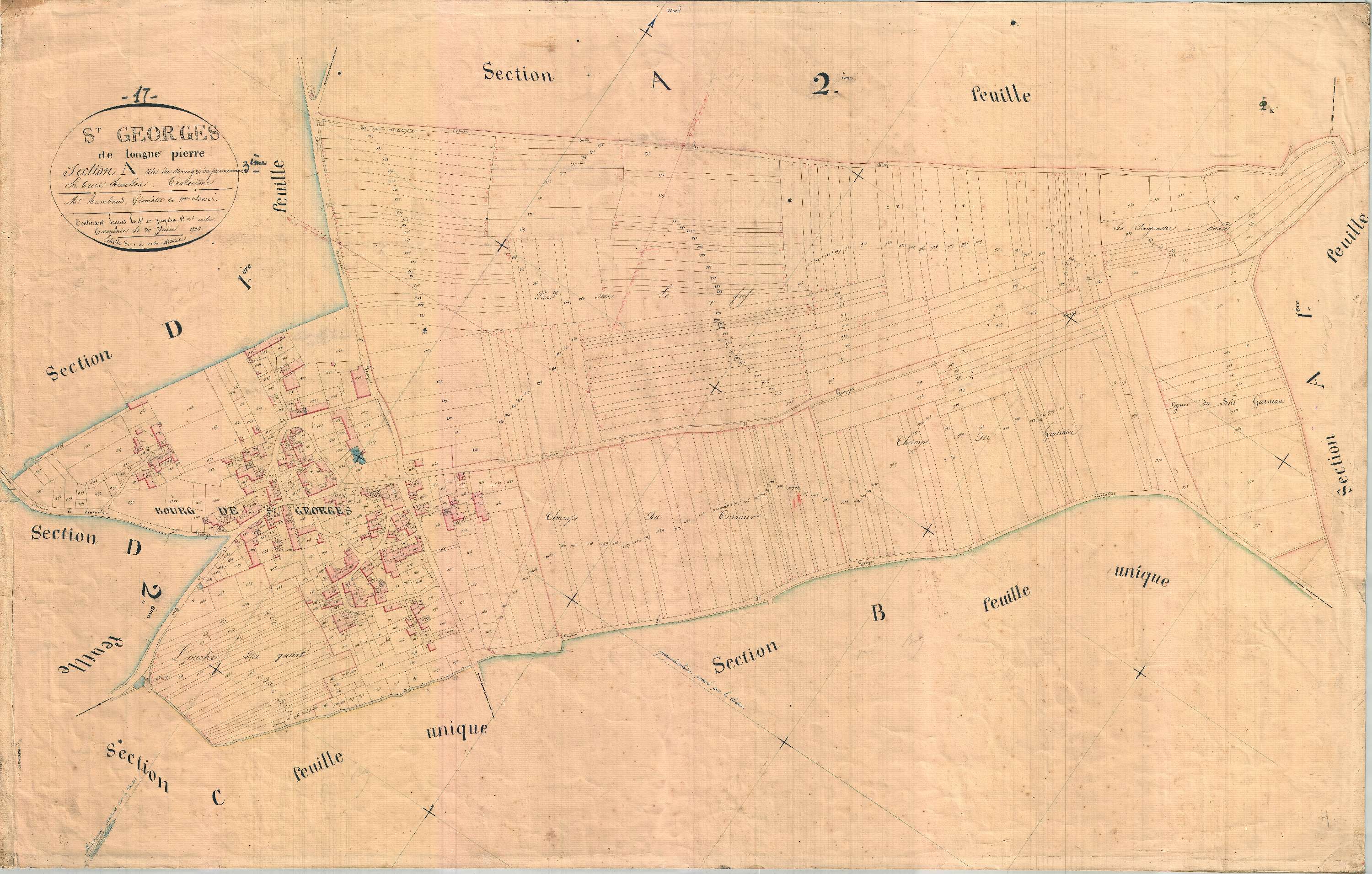 Saint-Georges-de-Longuepierre - Section A3 dite du Bourg.
