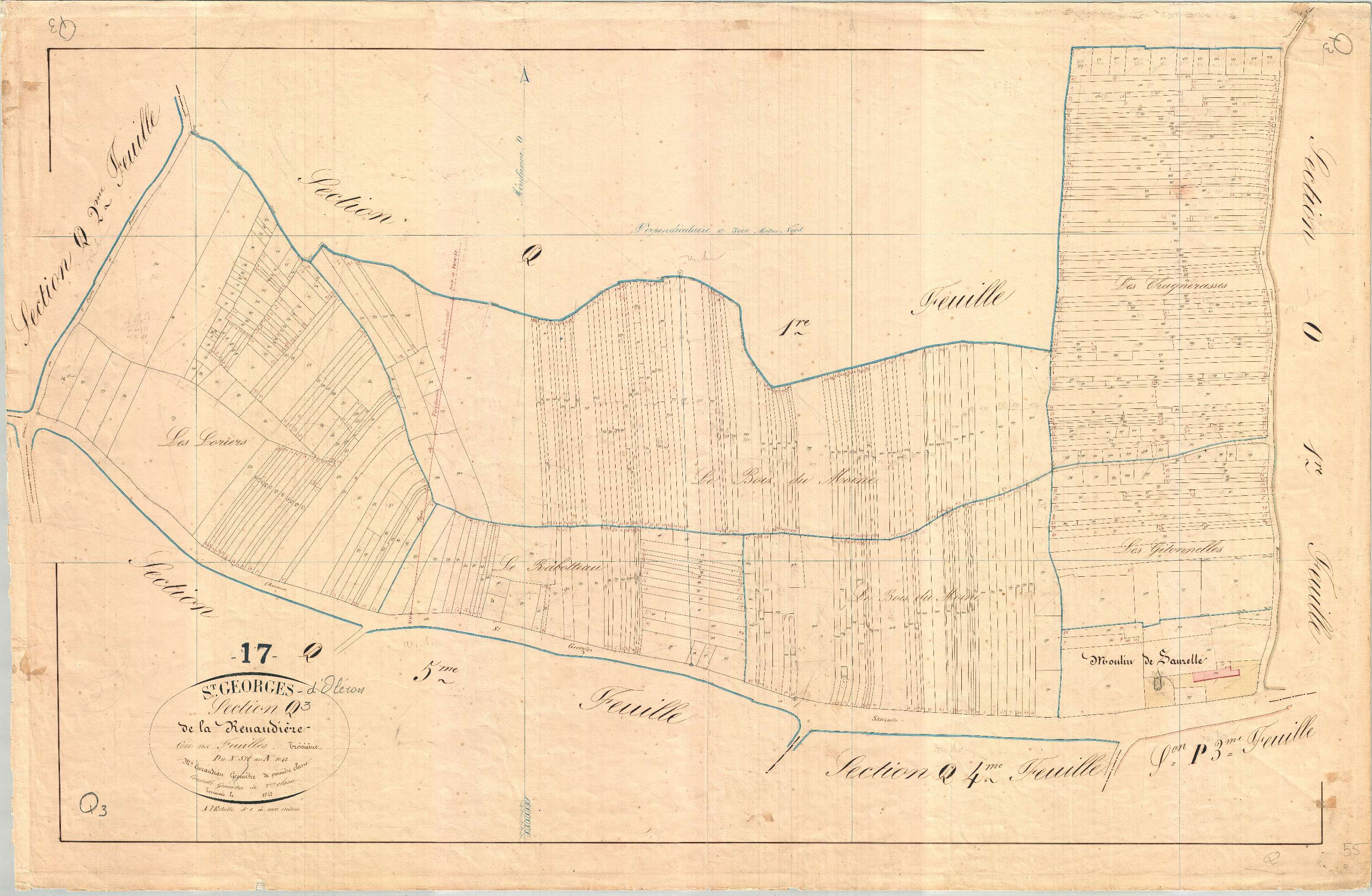 Saint-Georges-d'Oléron - Section Q3 dite de la Renaudières.